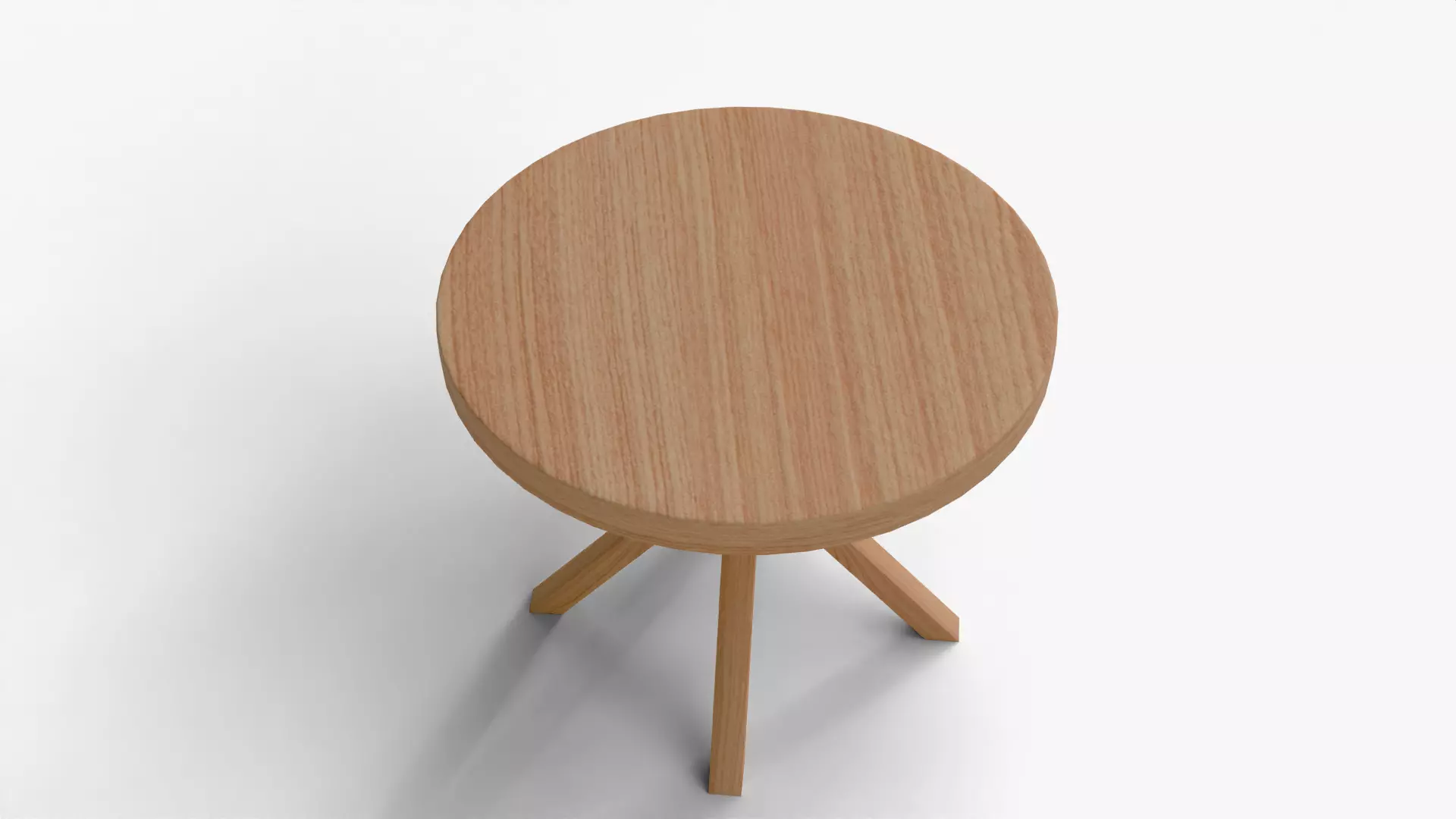 Round Dining Table - Mid Low Poly Low-poly 3D model_13