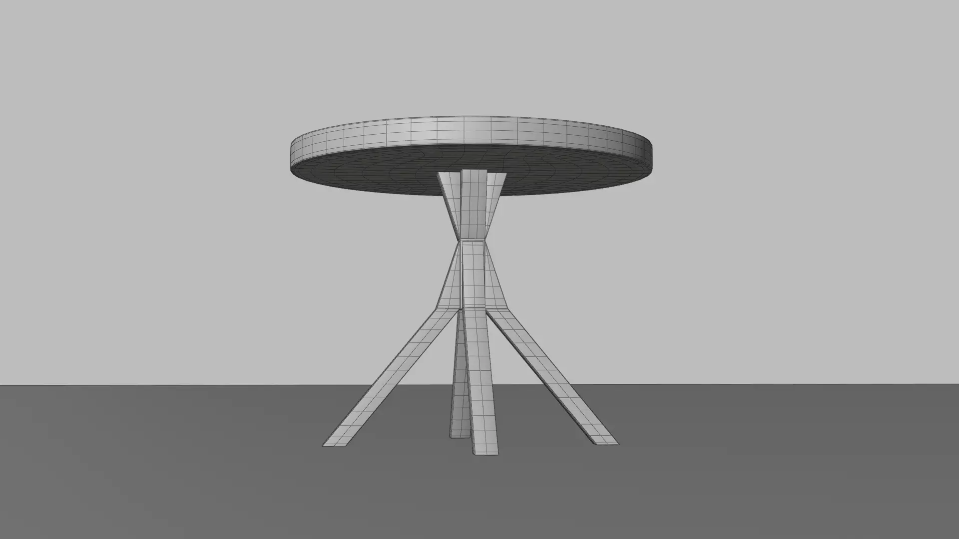 Round Dining Table - Mid Low Poly Low-poly 3D model_14