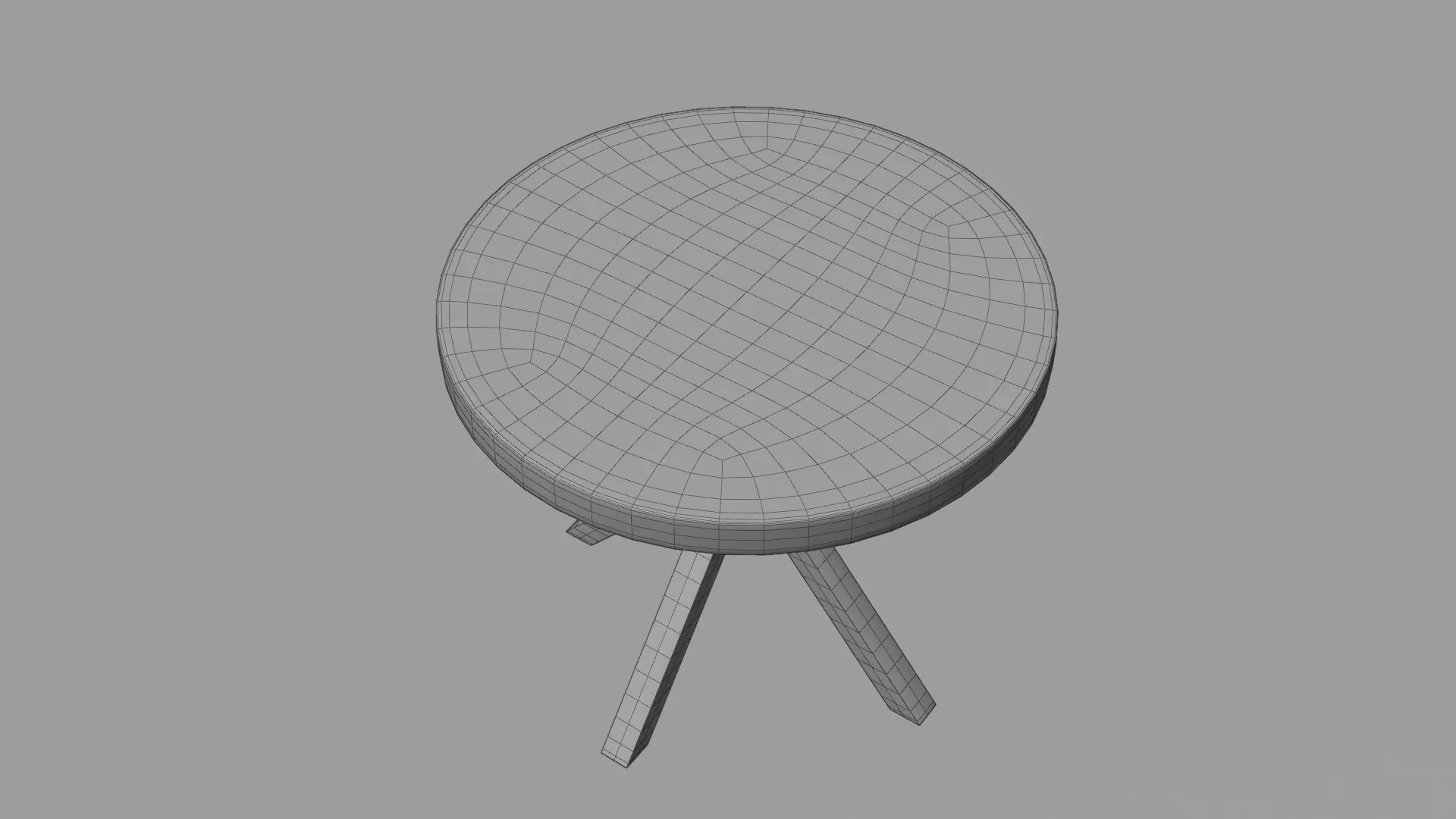 Round Dining Table - Mid Low Poly Low-poly 3D model_16