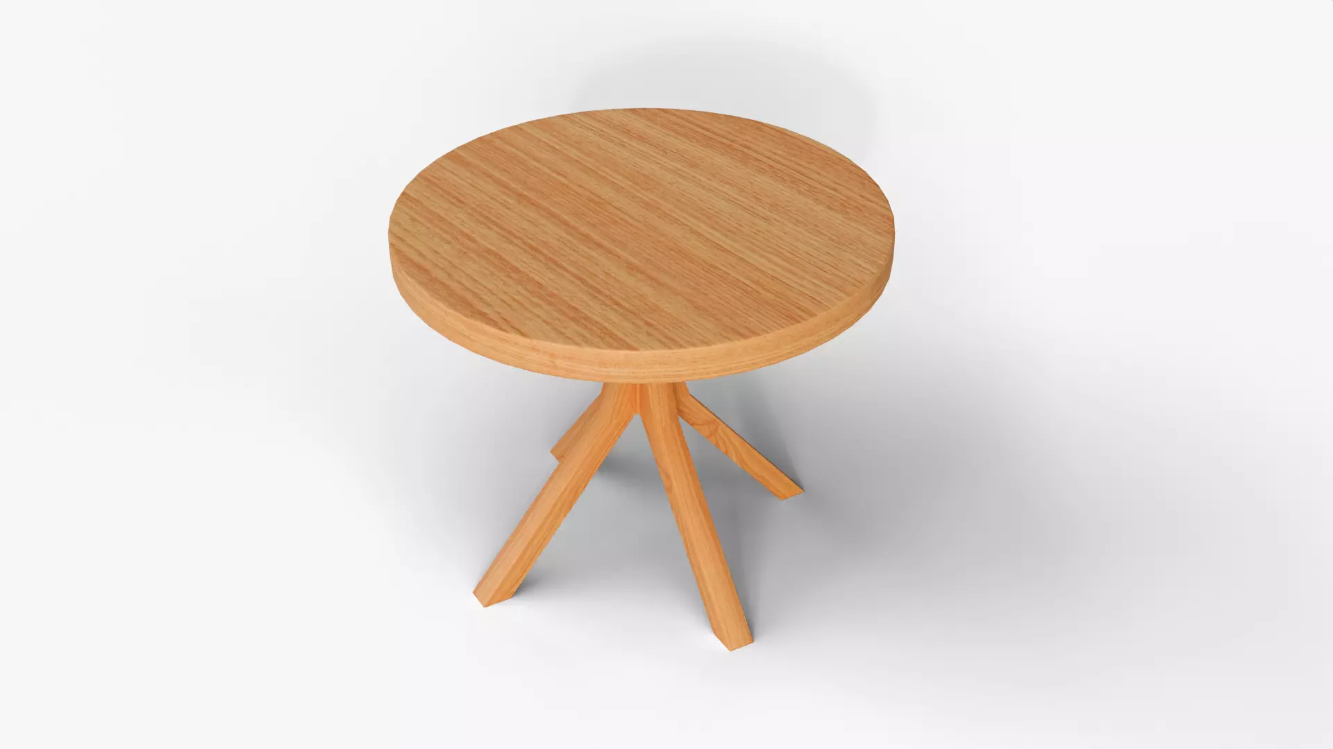 Round Dining Table - Mid Low Poly Low-poly 3D model_0