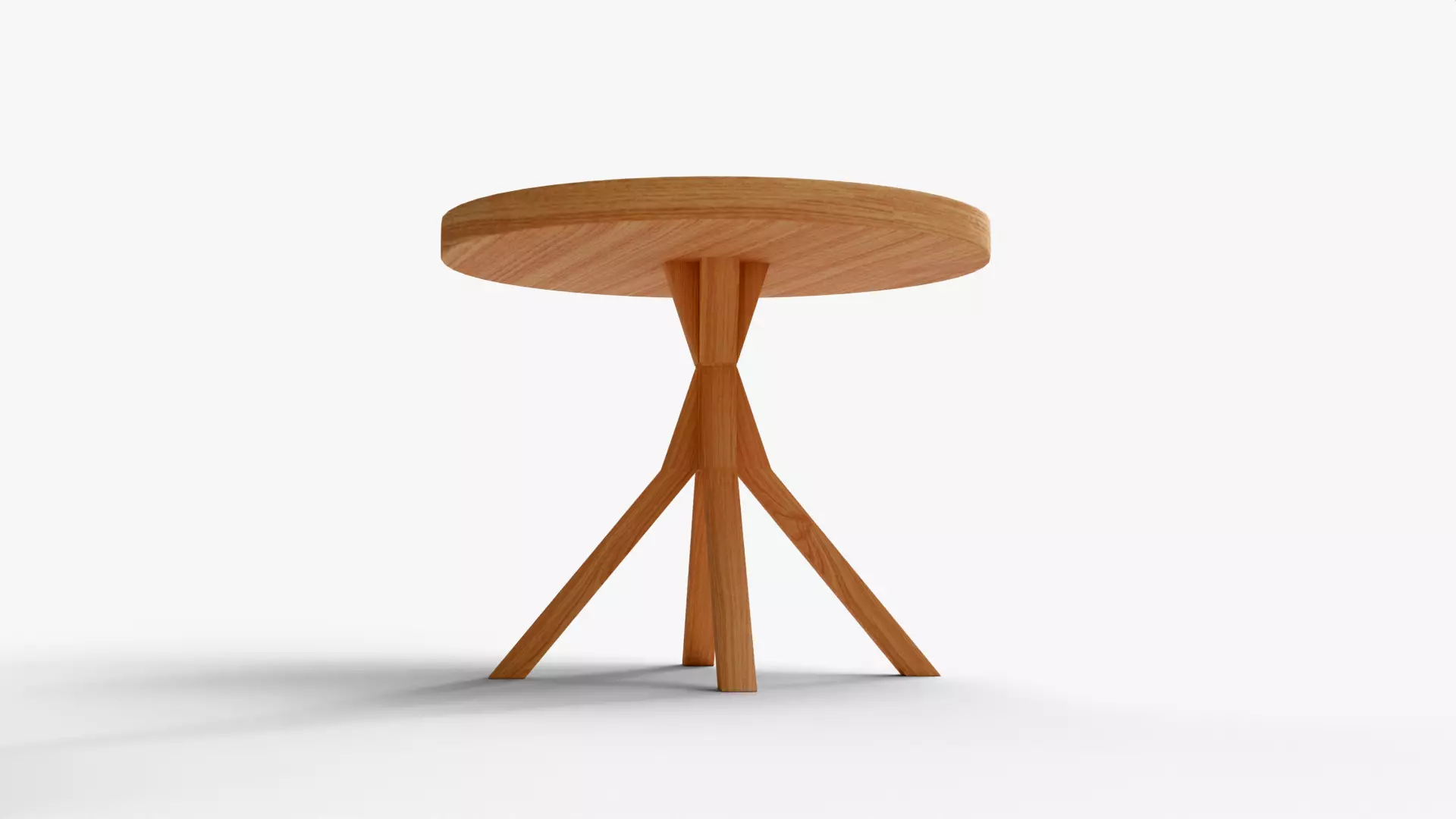Round Dining Table - Mid Low Poly Low-poly 3D model_9