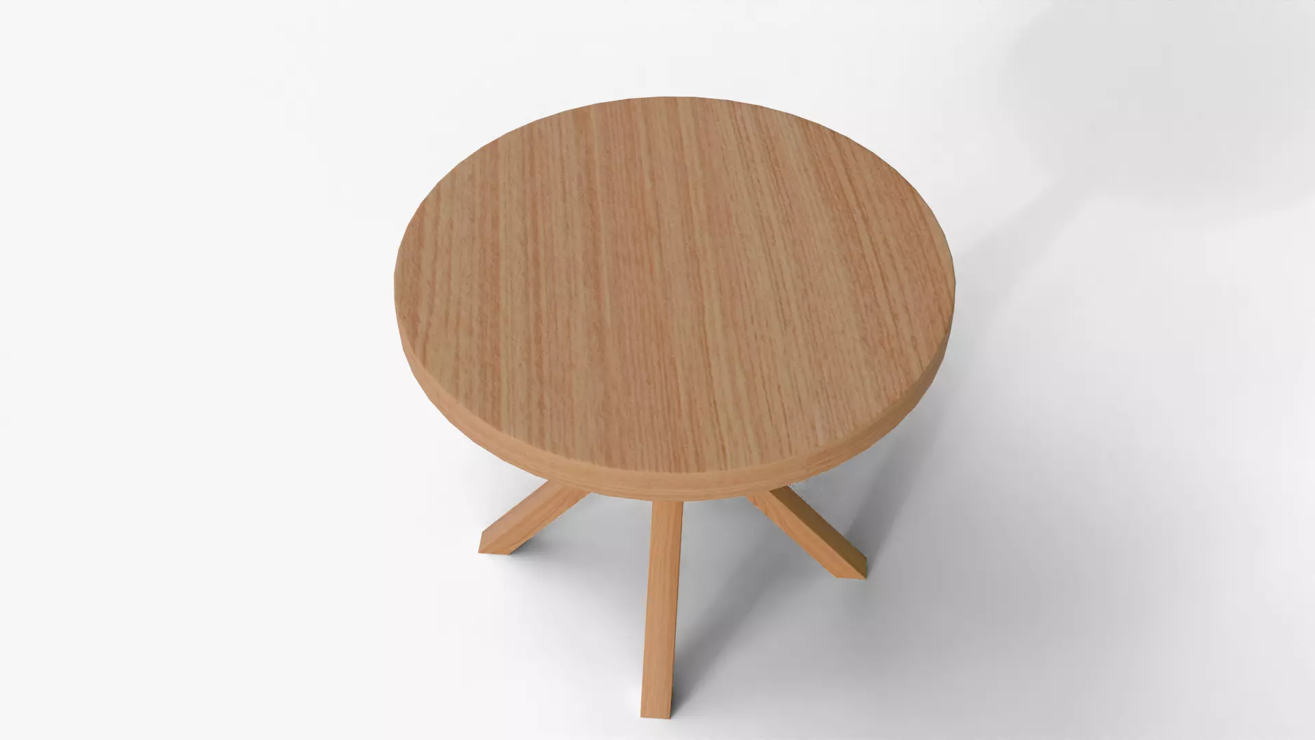 Round Dining Table - Mid Low Poly Low-poly 3D model_12