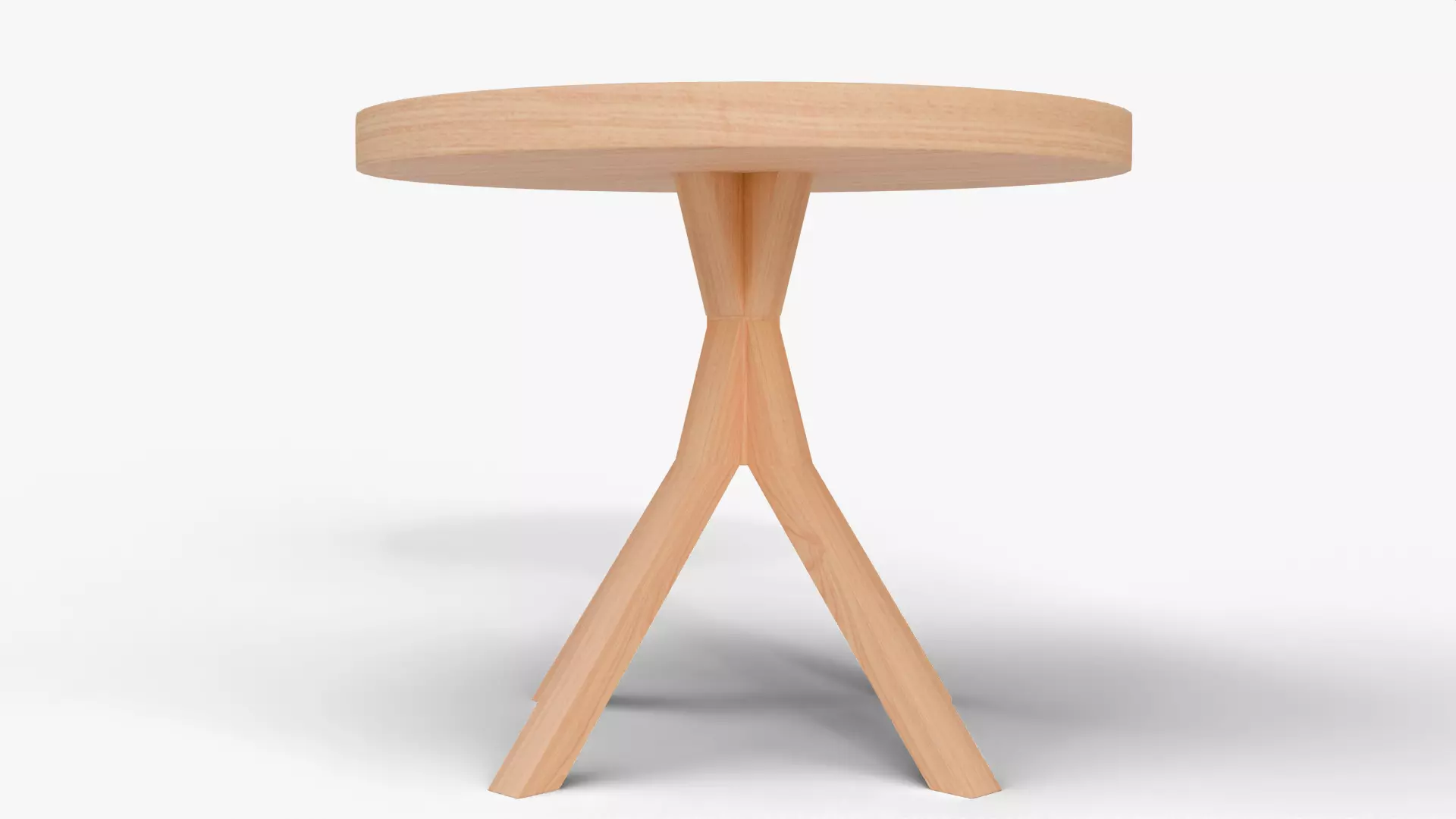 Round Dining Table - Mid Low Poly Low-poly 3D model_3