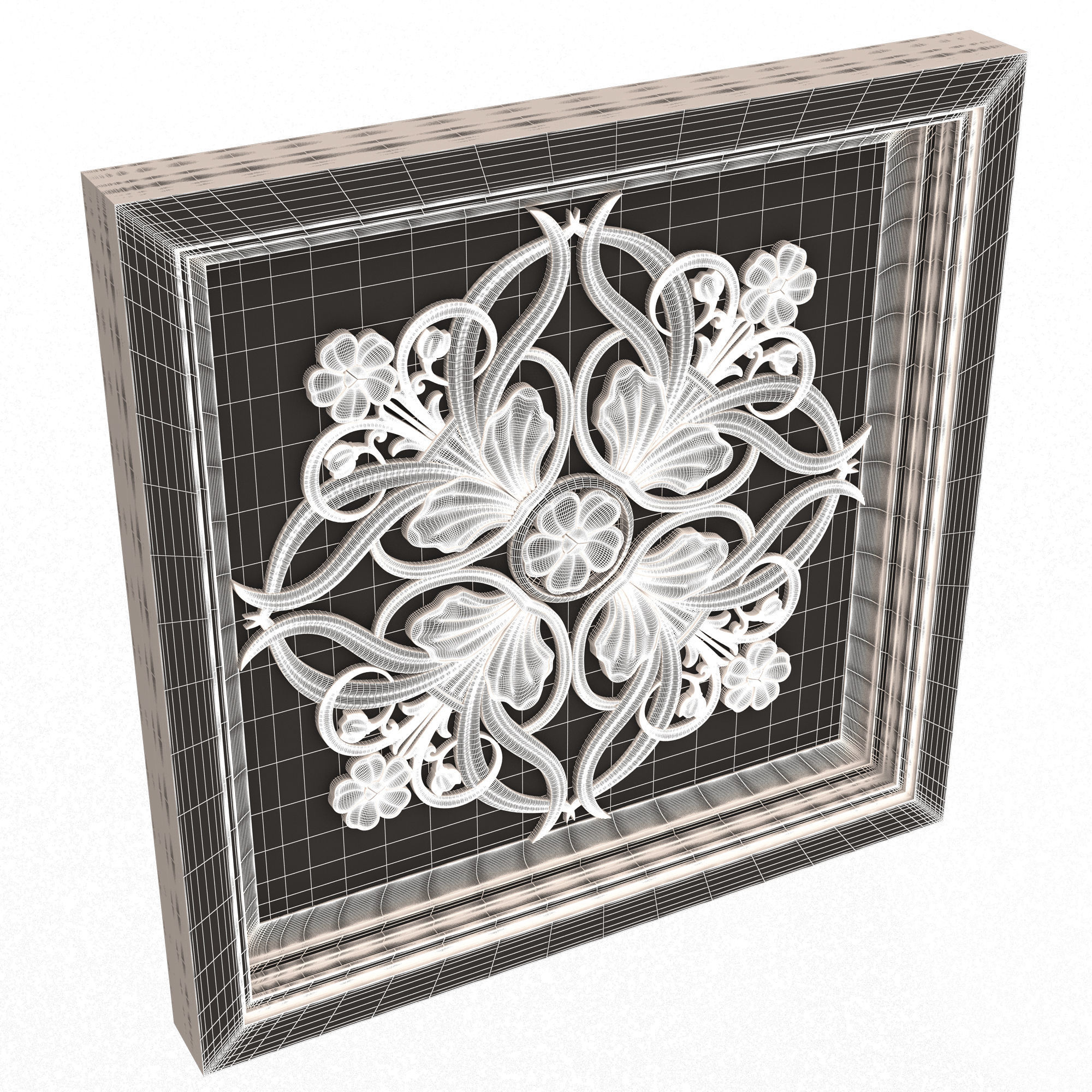 Collection of Ceiling Tiles 02 Low-poly 3D model_44