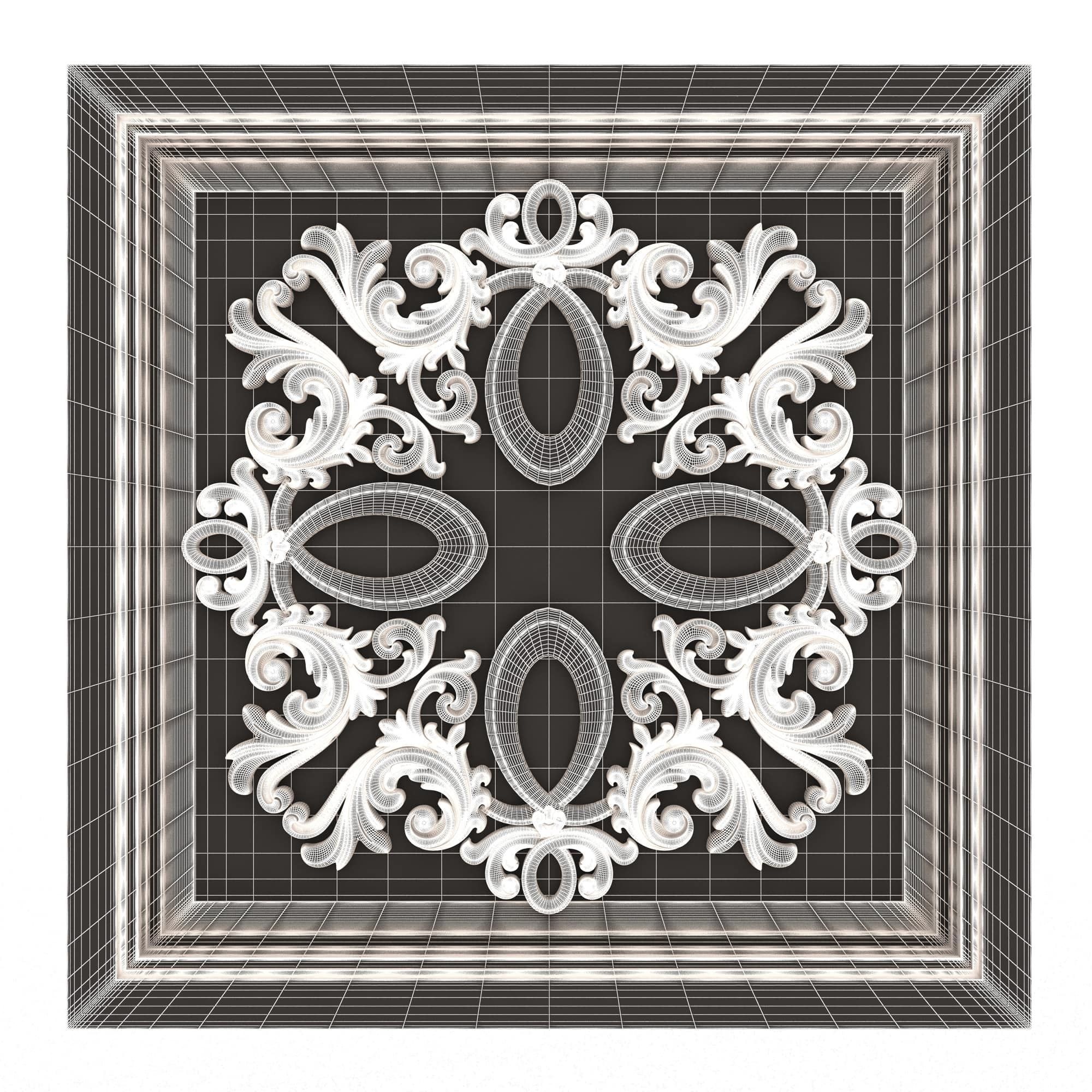 Collection of Ceiling Tiles 02 Low-poly 3D model_49