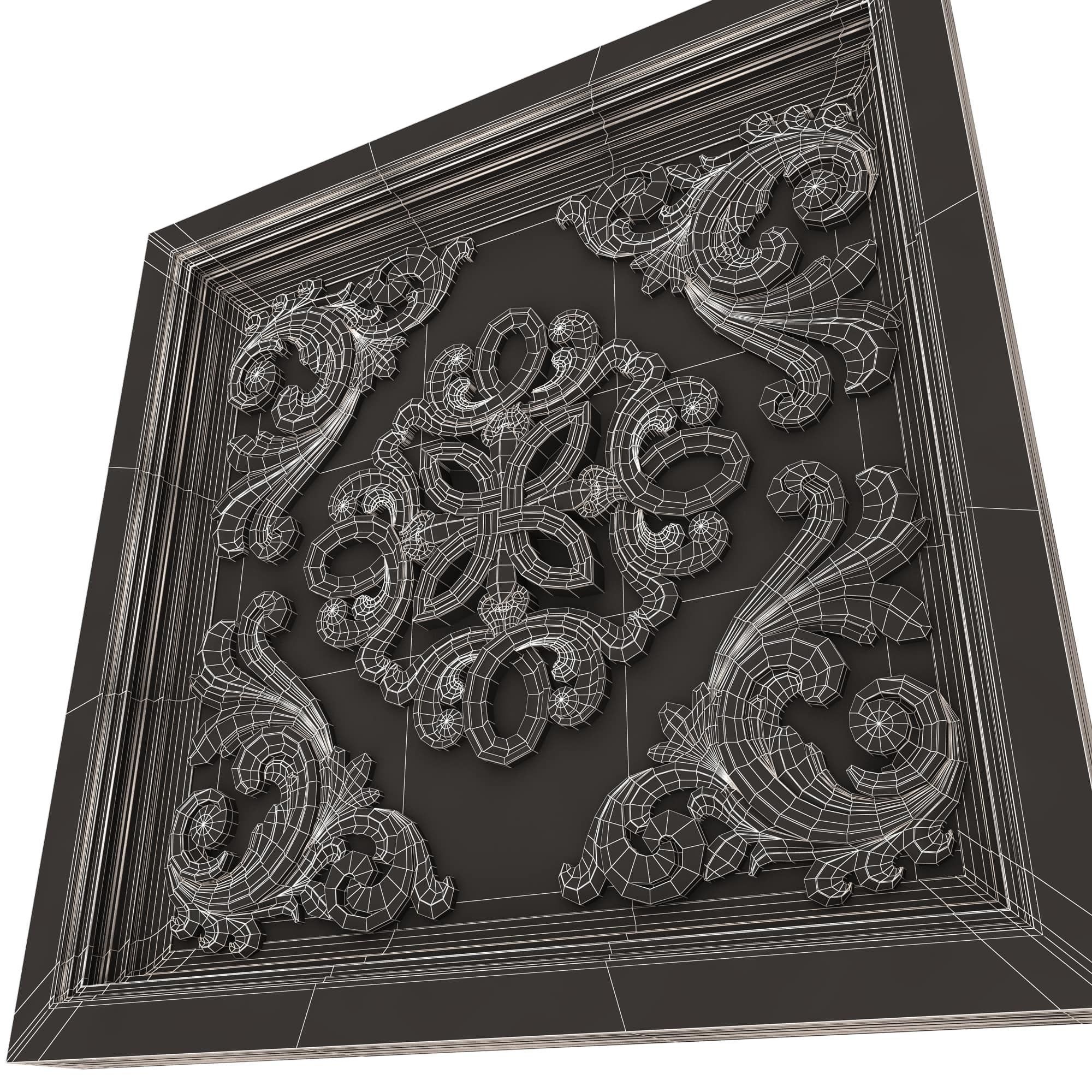 Collection of Ceiling Tiles 02 Low-poly 3D model_95