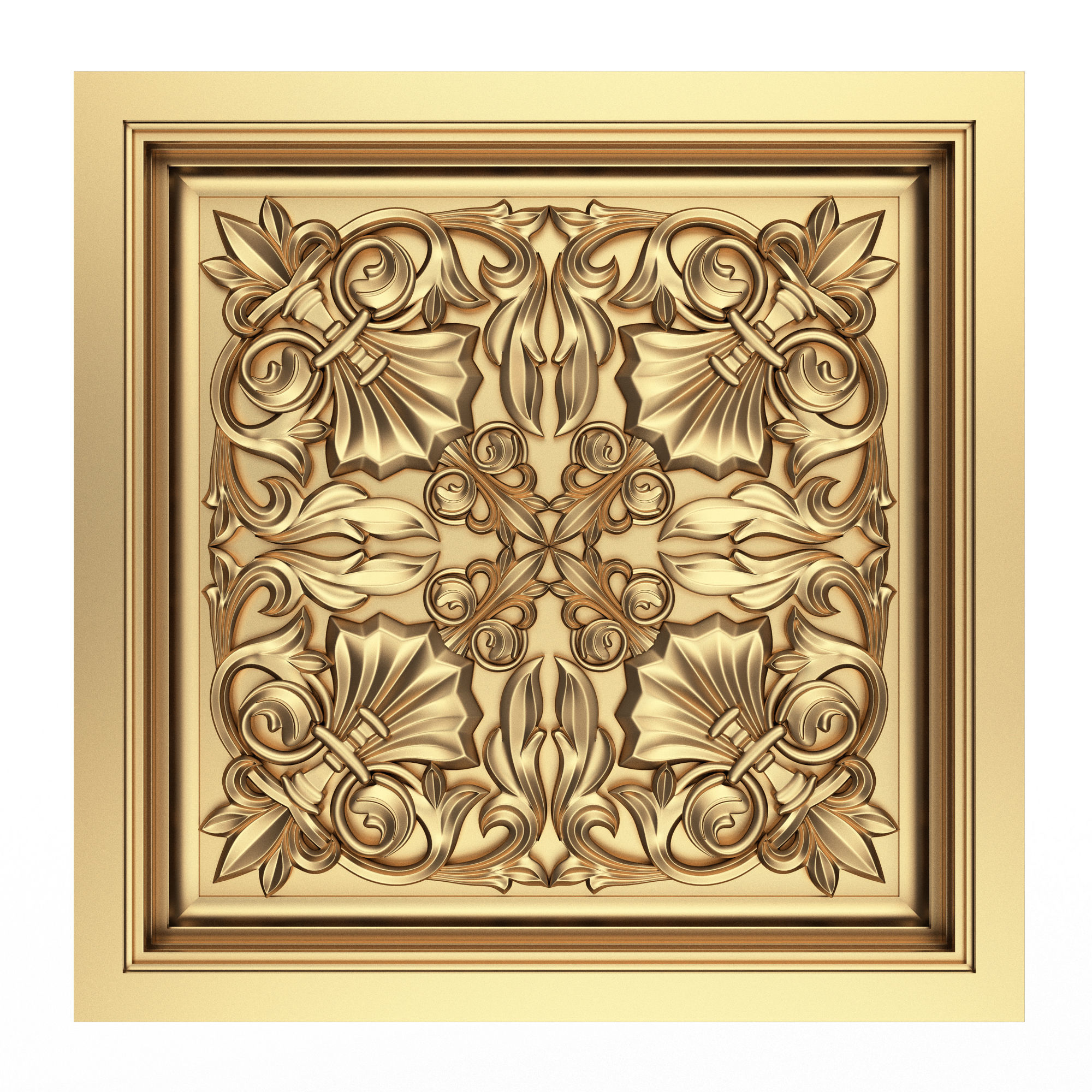 Collection of Ceiling Tiles 02 Low-poly 3D model_1