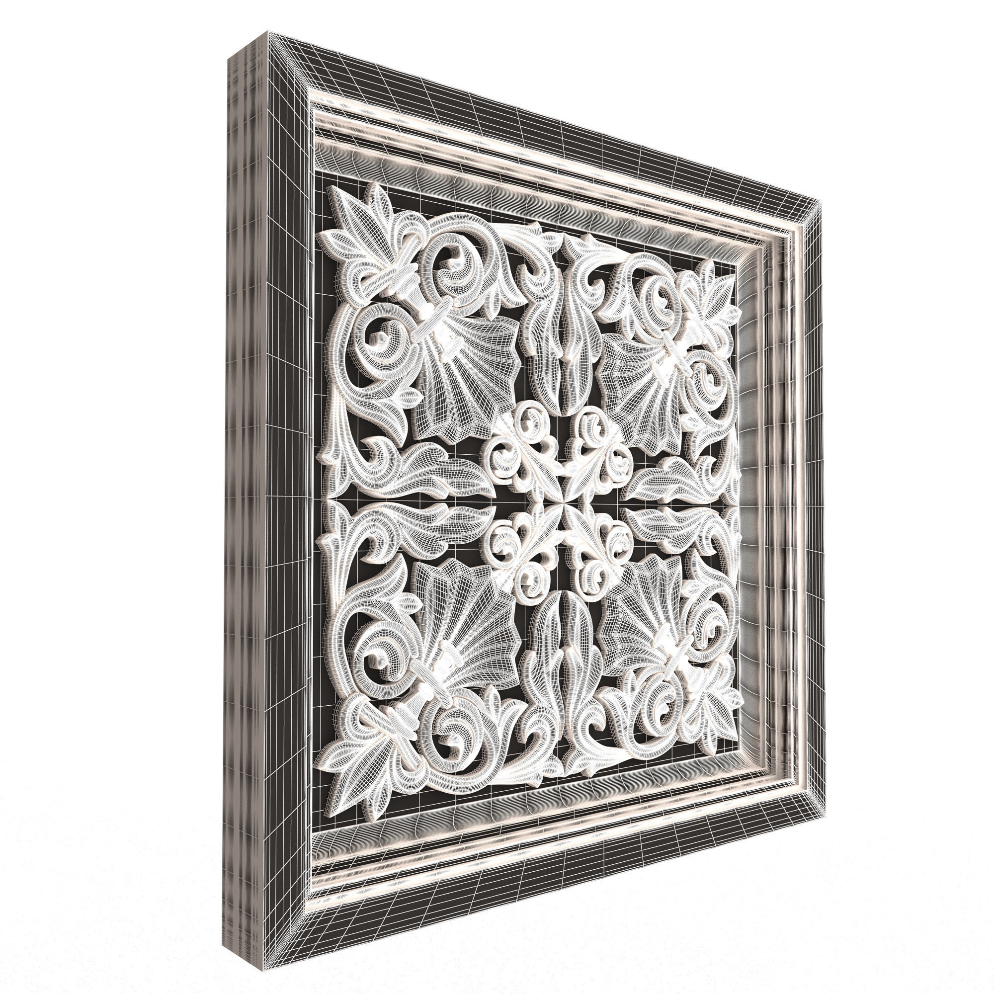 Collection of Ceiling Tiles 02 Low-poly 3D model_40