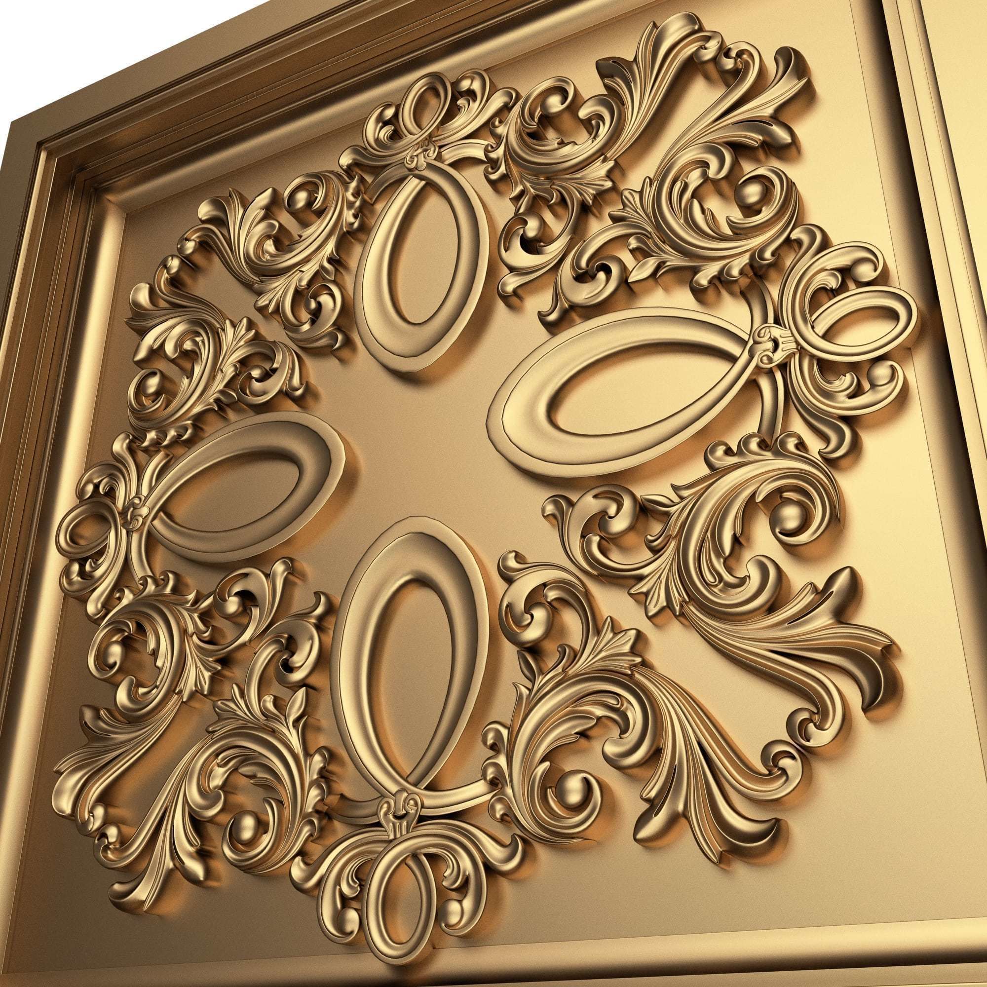 Collection of Ceiling Tiles 02 Low-poly 3D model_17