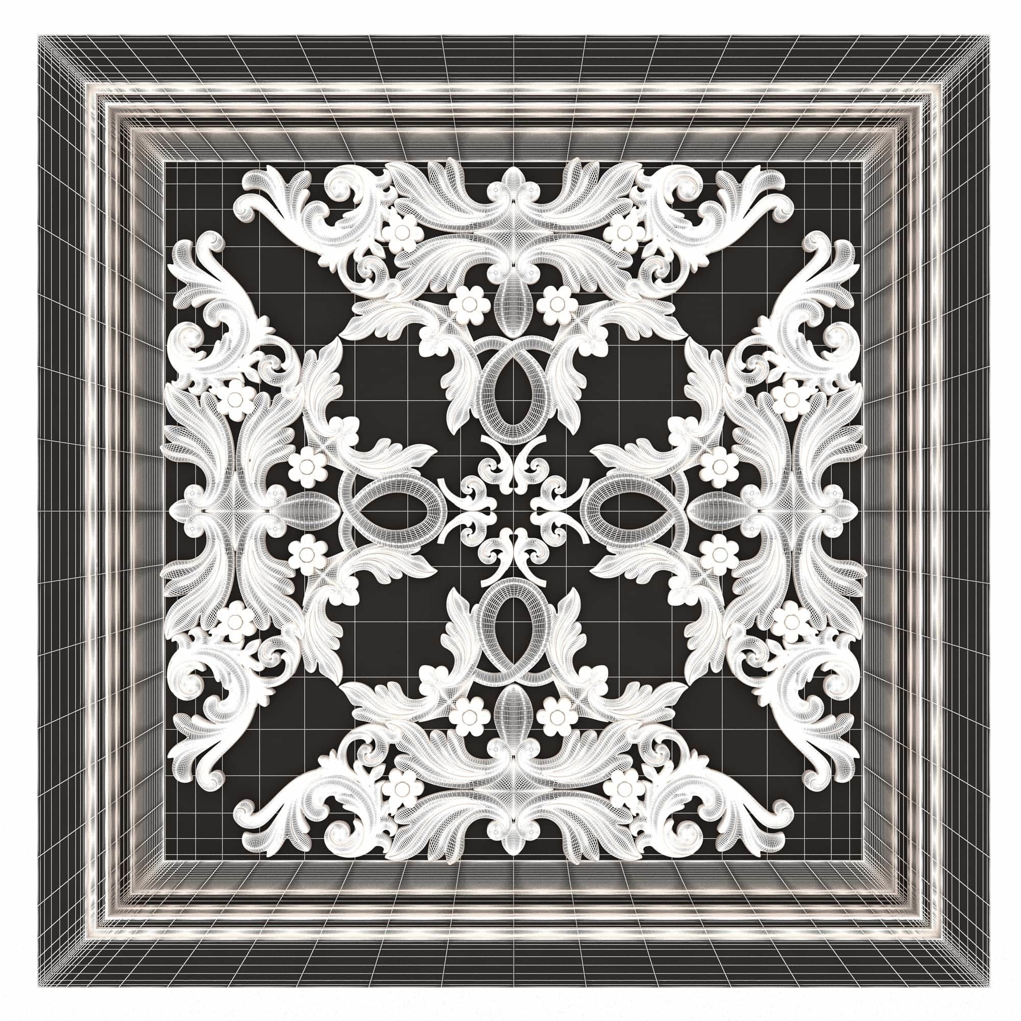 Collection of Ceiling Tiles 02 Low-poly 3D model_61