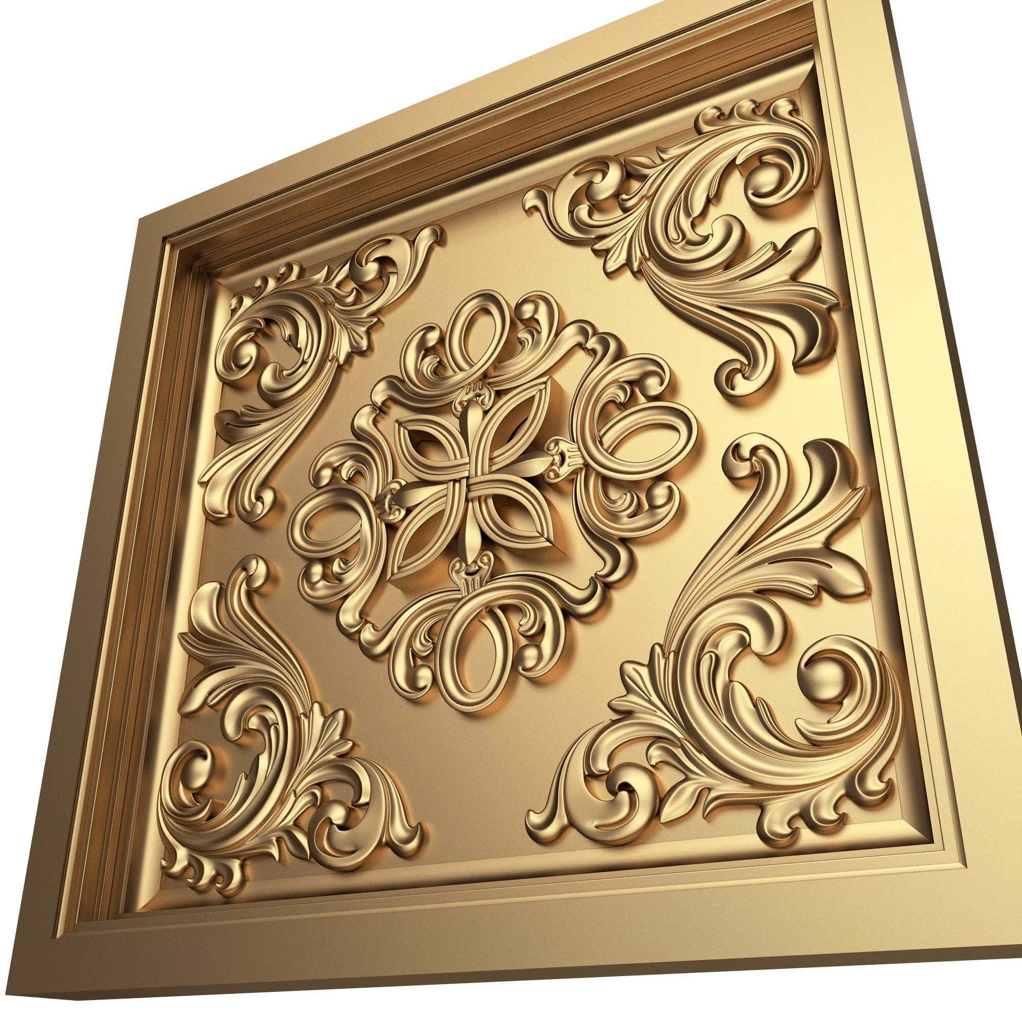 Collection of Ceiling Tiles 02 Low-poly 3D model_23