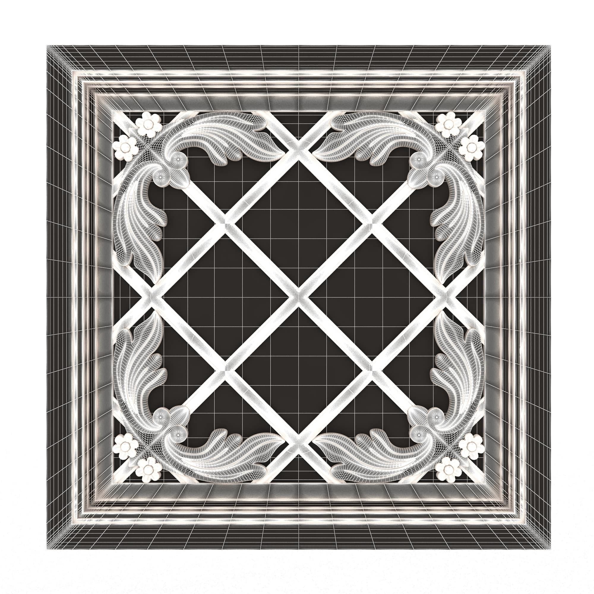 Collection of Ceiling Tiles 02 Low-poly 3D model_67