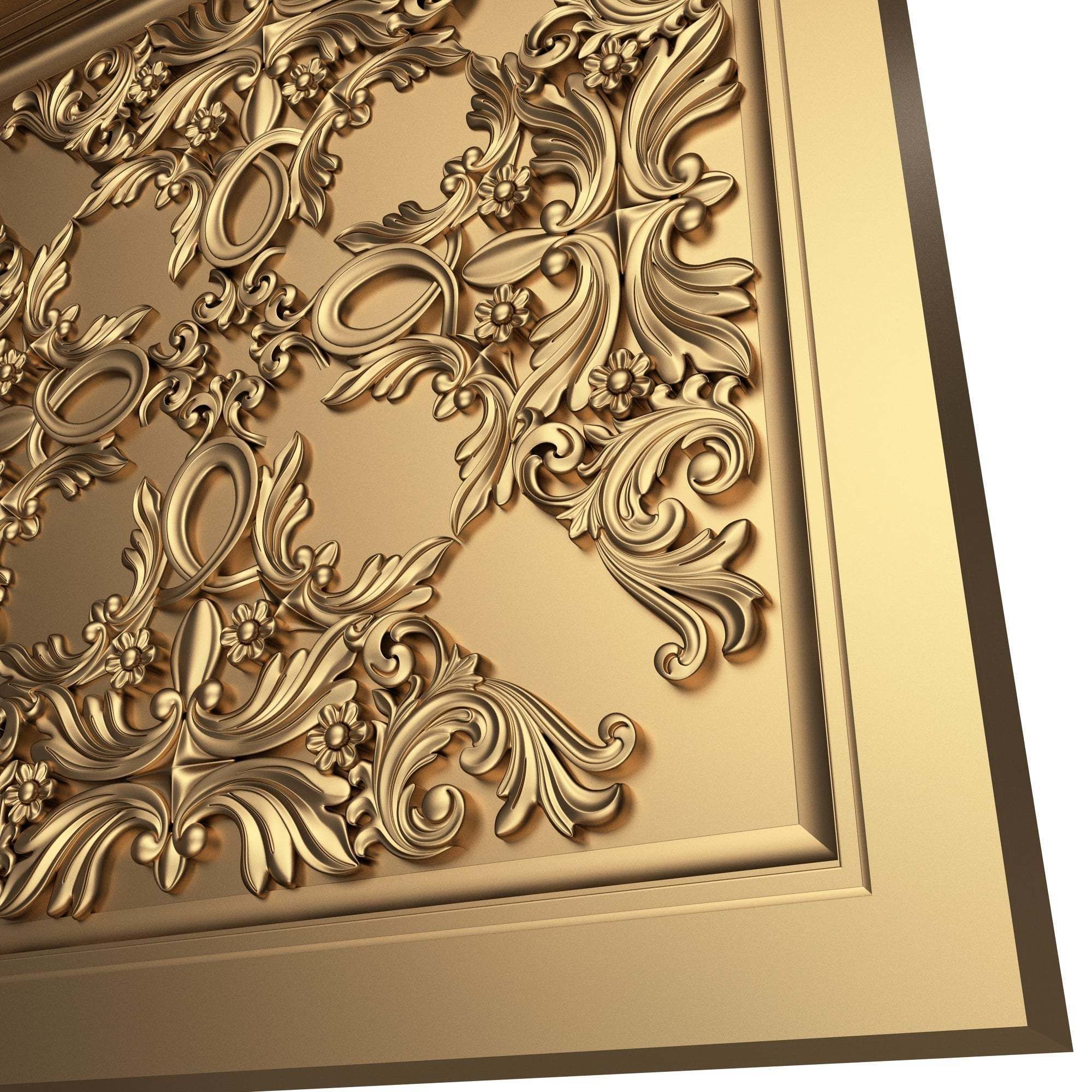 Collection of Ceiling Tiles 02 Low-poly 3D model_29