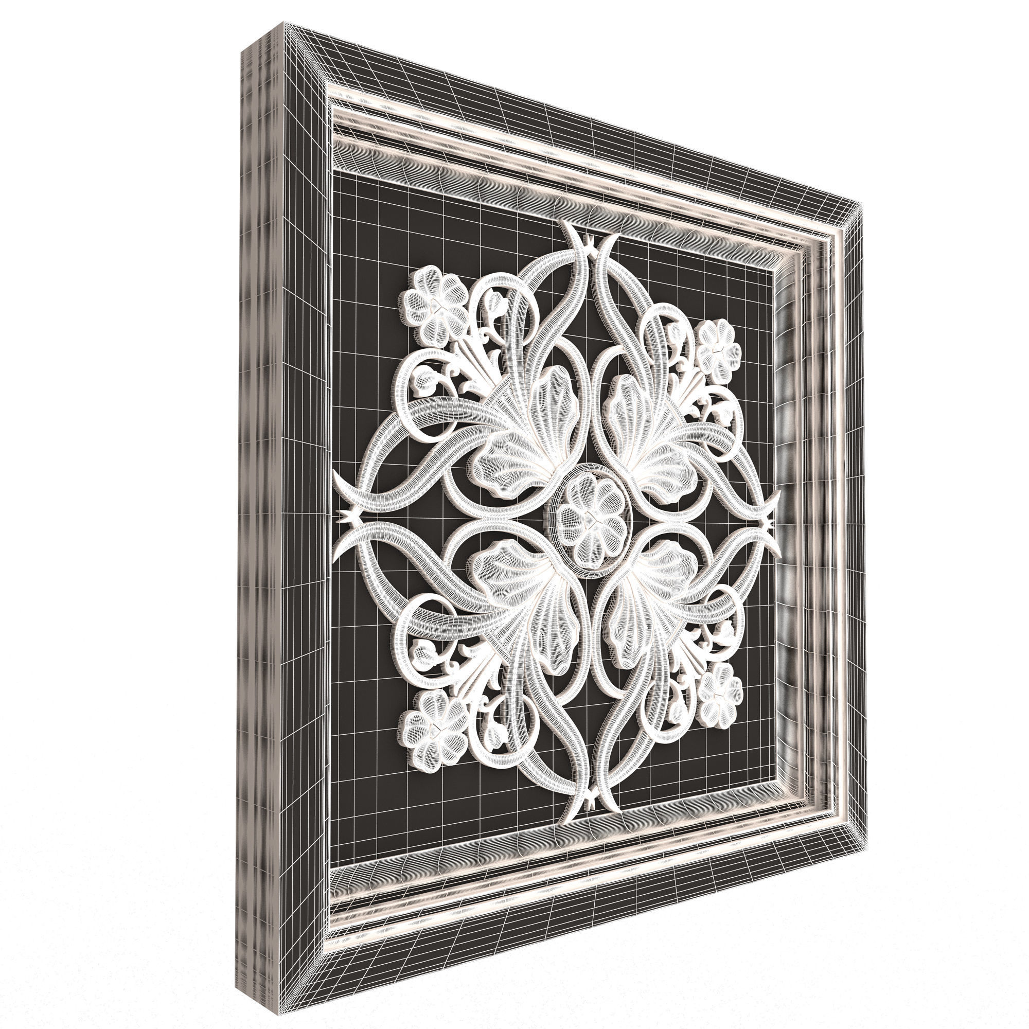 Collection of Ceiling Tiles 02 Low-poly 3D model_46