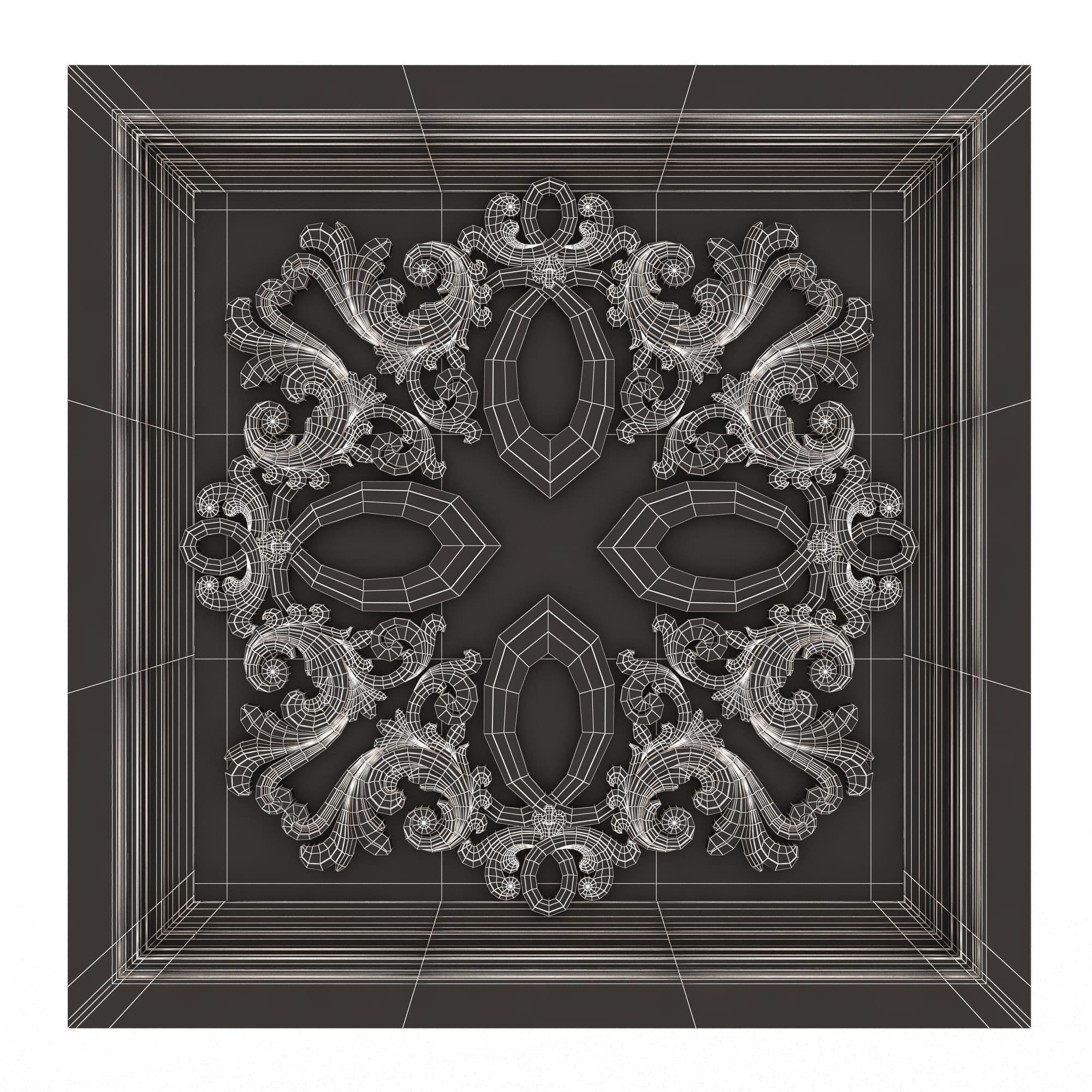 Collection of Ceiling Tiles 02 Low-poly 3D model_85