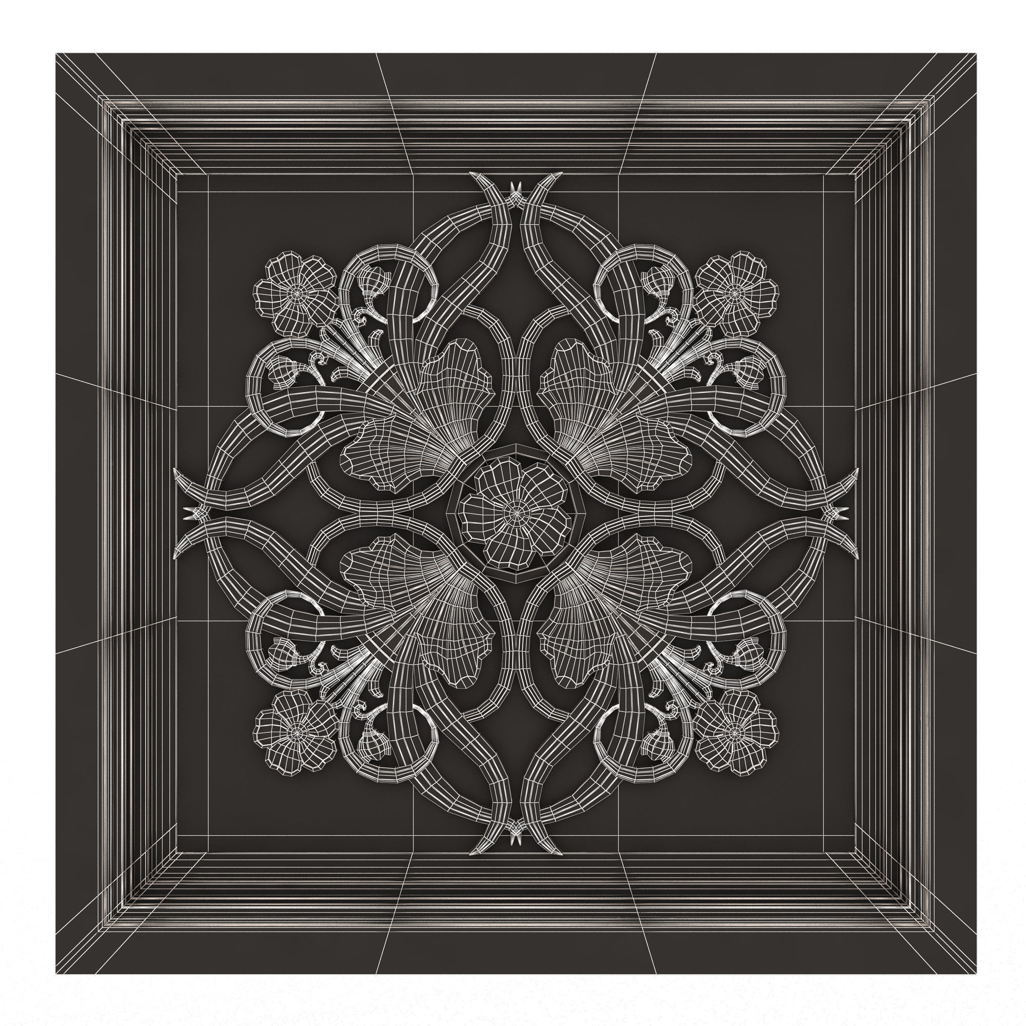 Collection of Ceiling Tiles 02 Low-poly 3D model_79