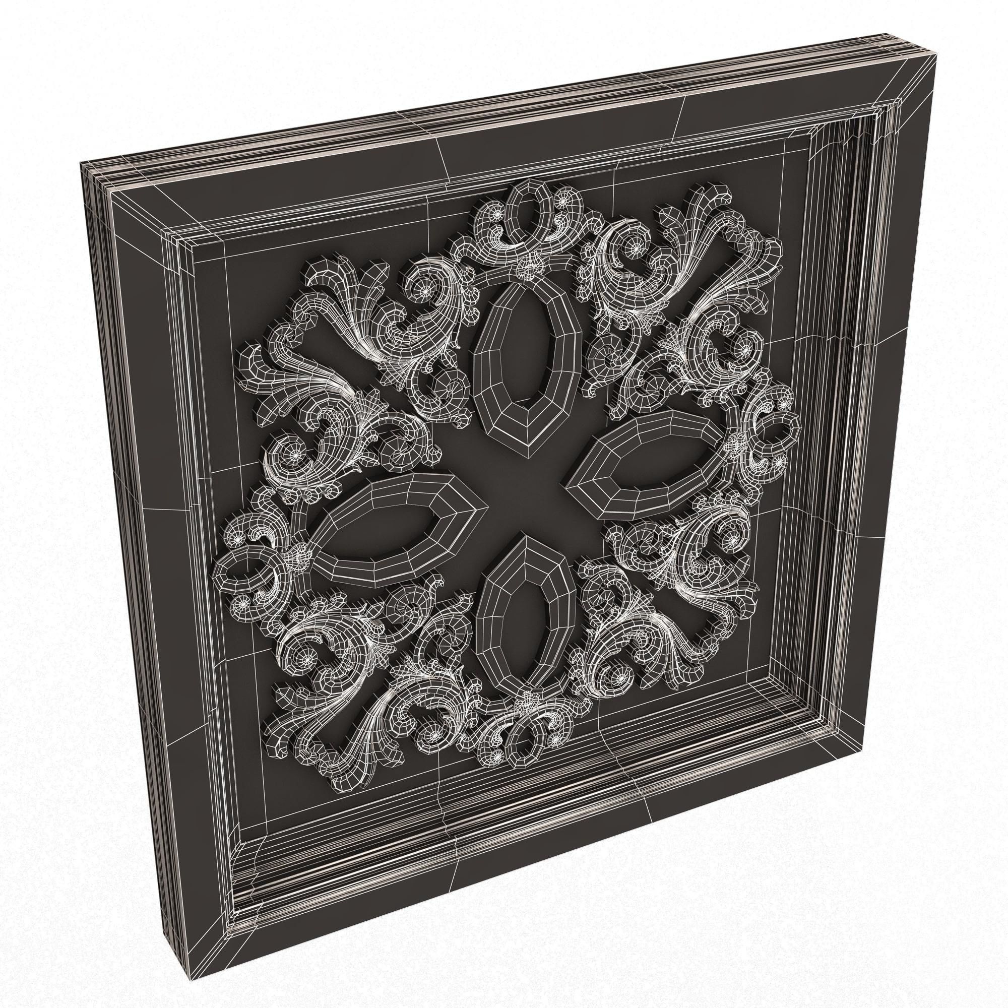 Collection of Ceiling Tiles 02 Low-poly 3D model_86