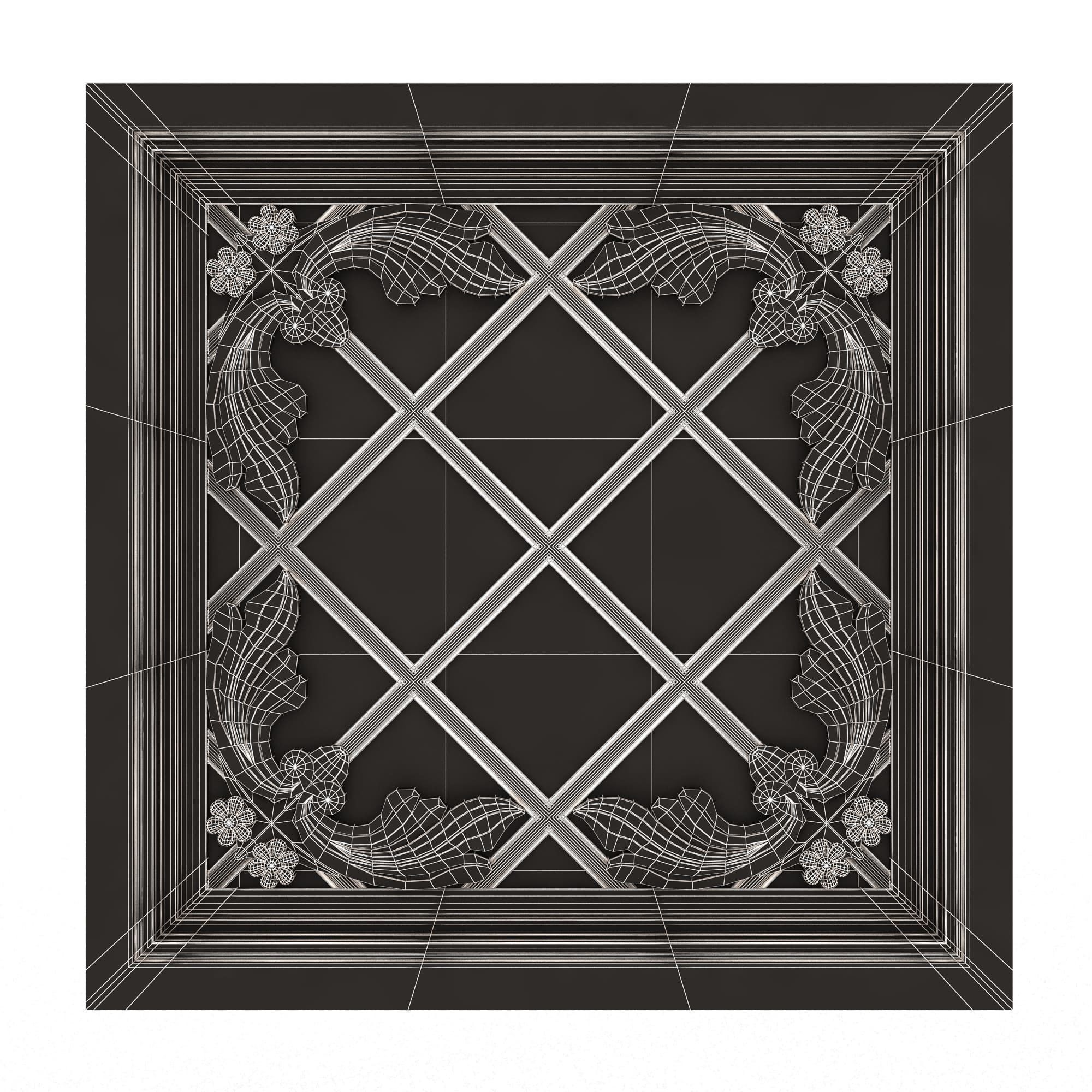 Collection of Ceiling Tiles 02 Low-poly 3D model_103