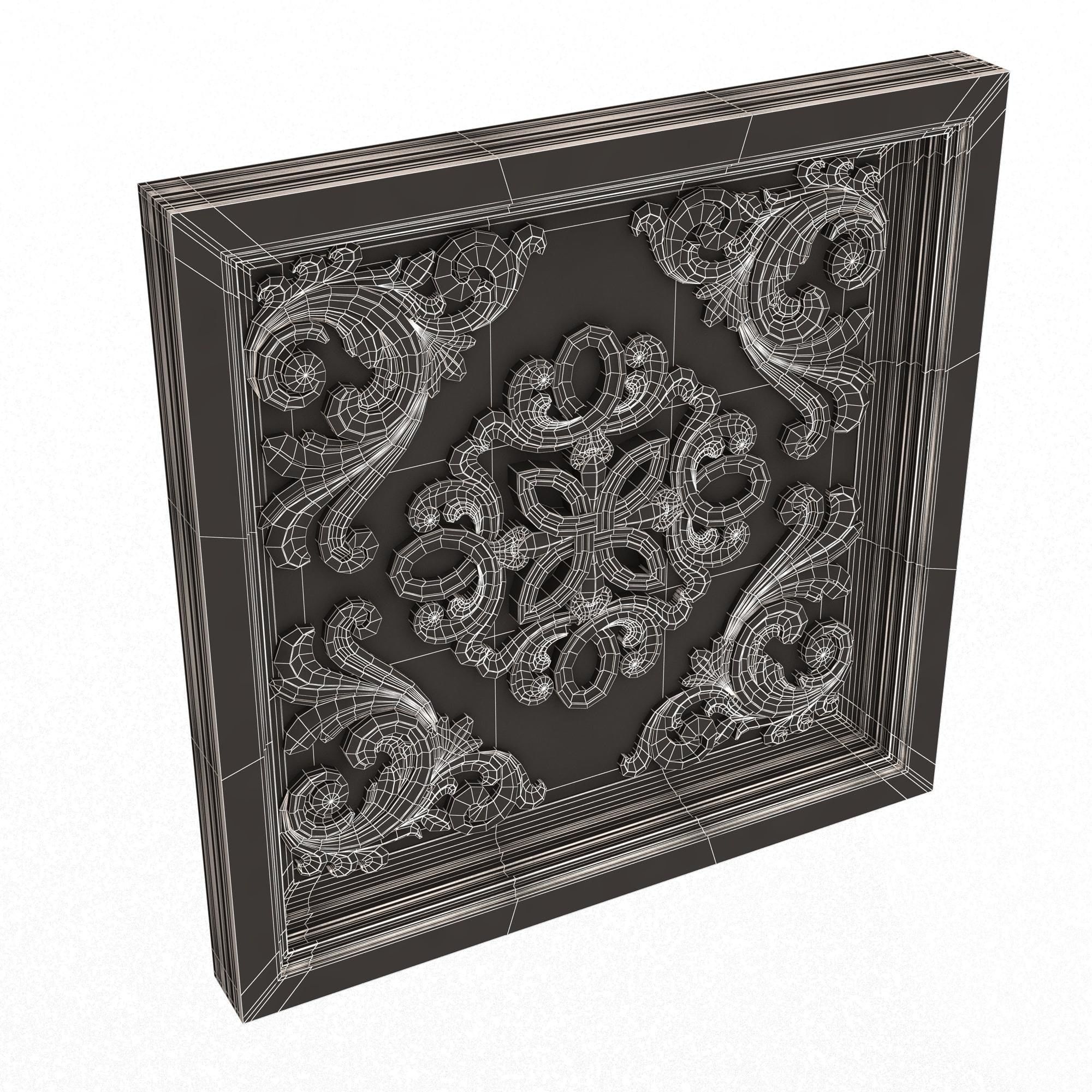 Collection of Ceiling Tiles 02 Low-poly 3D model_92