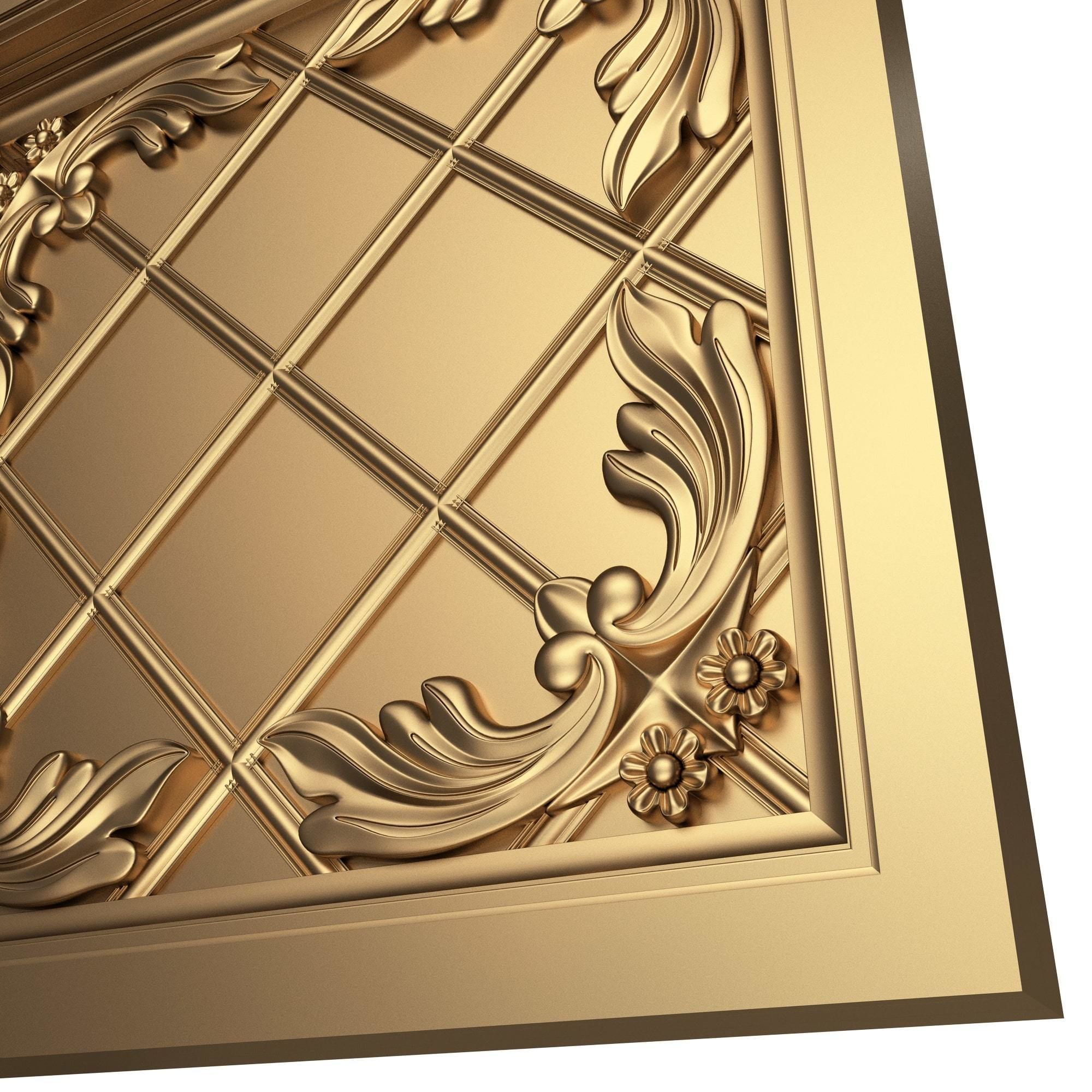 Collection of Ceiling Tiles 02 Low-poly 3D model_35