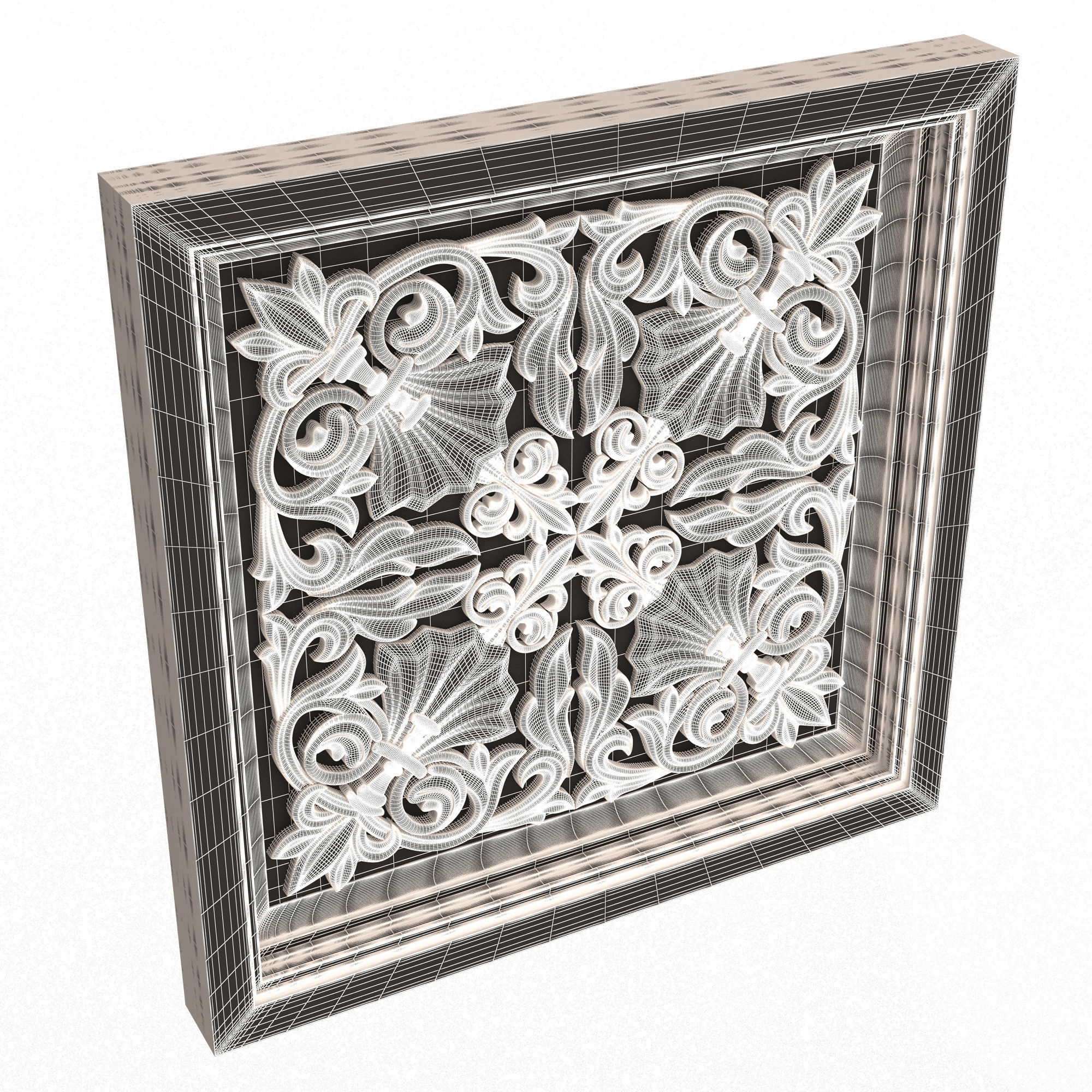 Collection of Ceiling Tiles 02 Low-poly 3D model_38