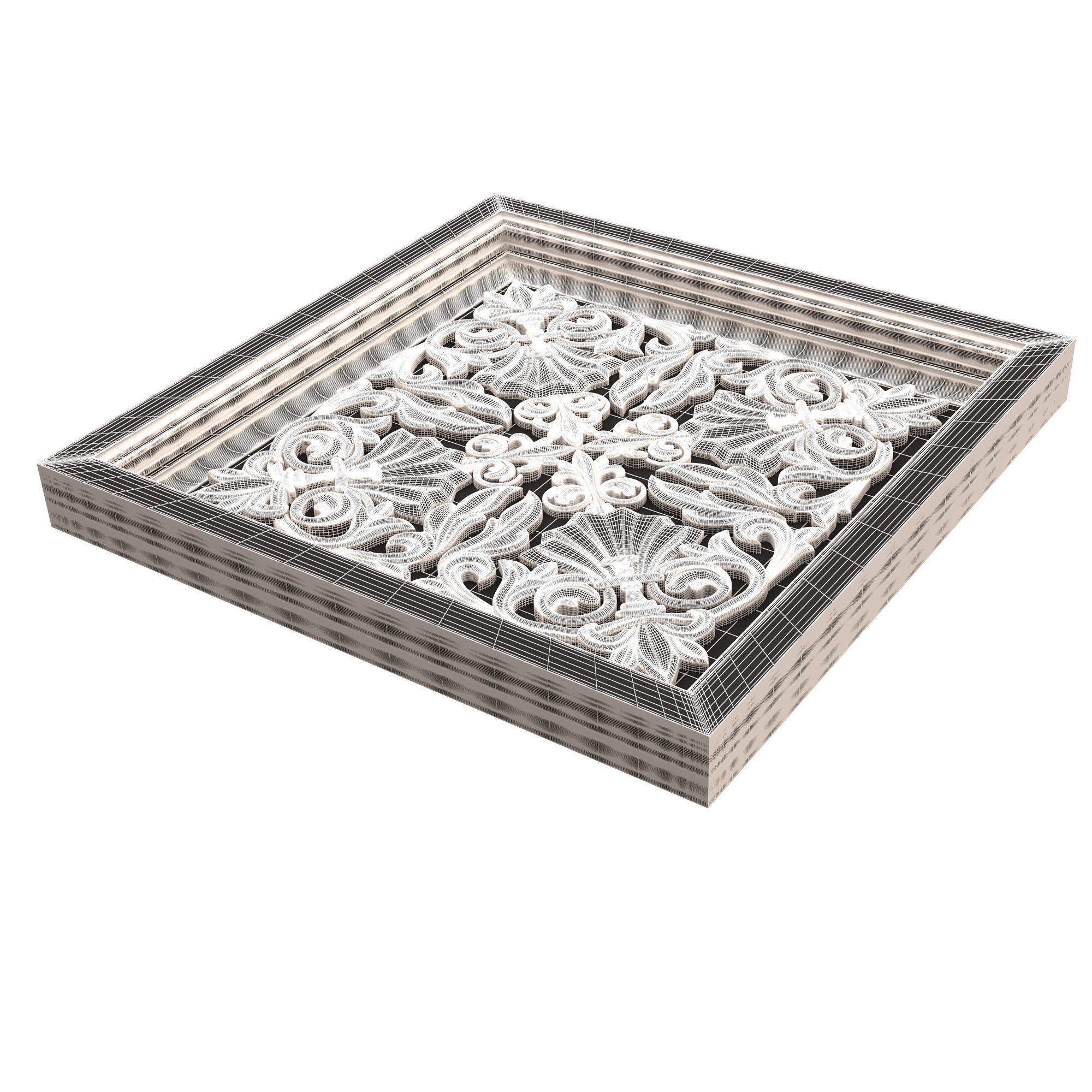 Collection of Ceiling Tiles 02 Low-poly 3D model_42