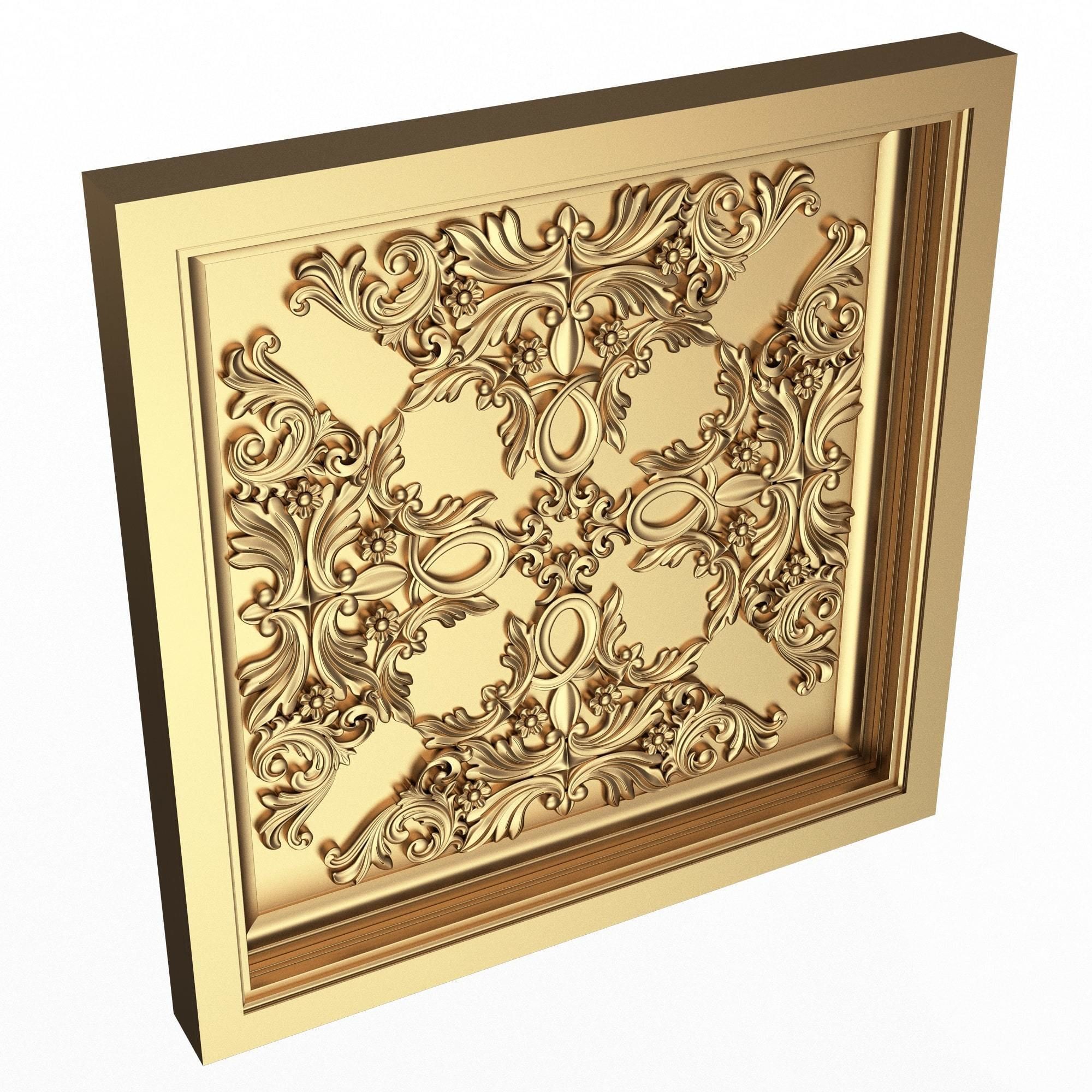 Collection of Ceiling Tiles 02 Low-poly 3D model_26