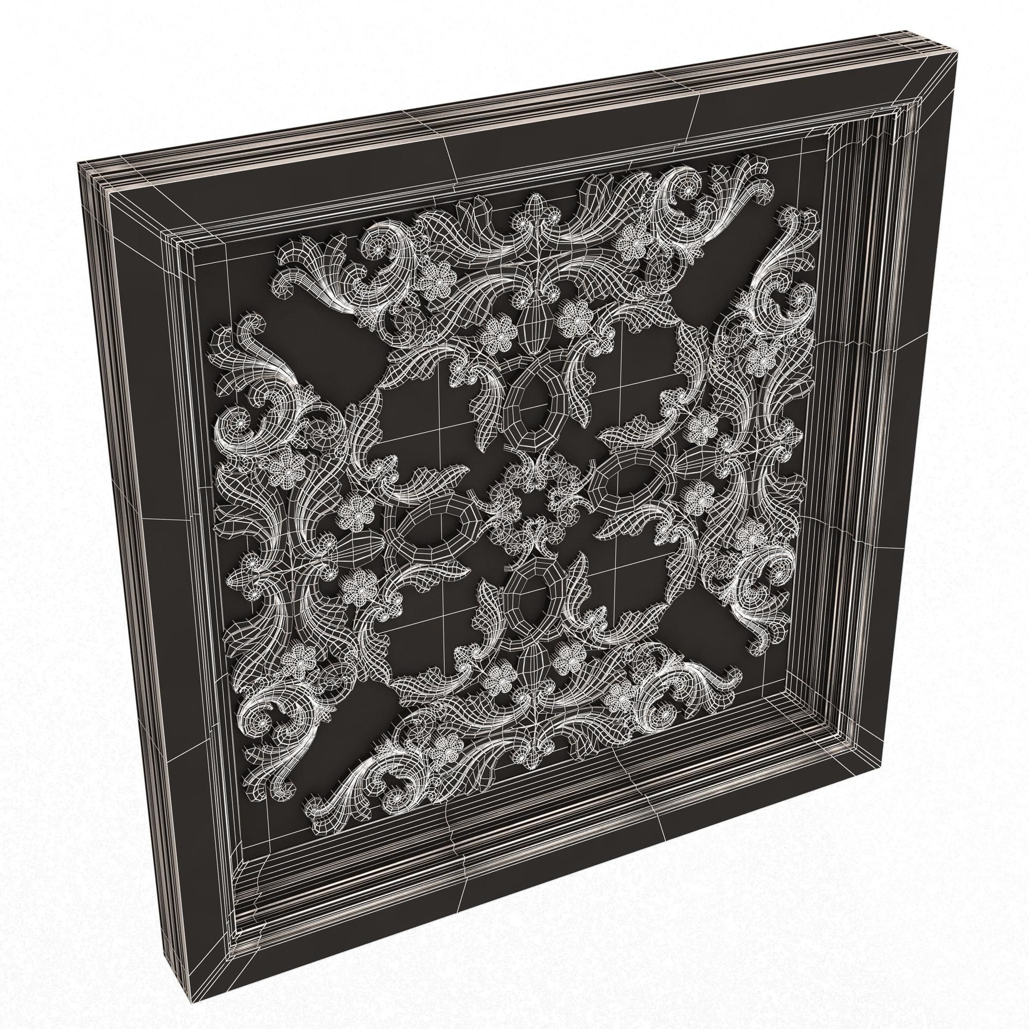 Collection of Ceiling Tiles 02 Low-poly 3D model_98