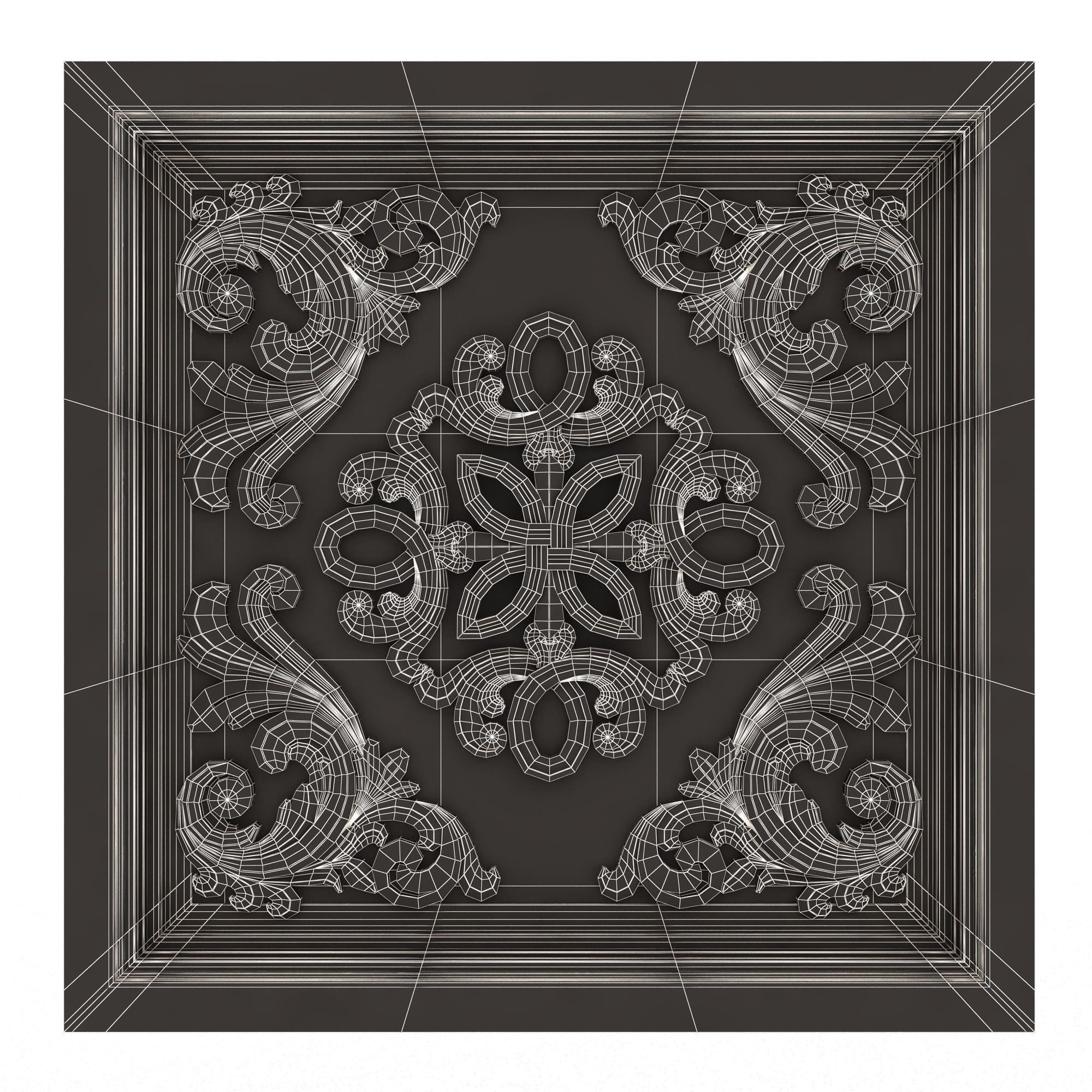 Collection of Ceiling Tiles 02 Low-poly 3D model_91