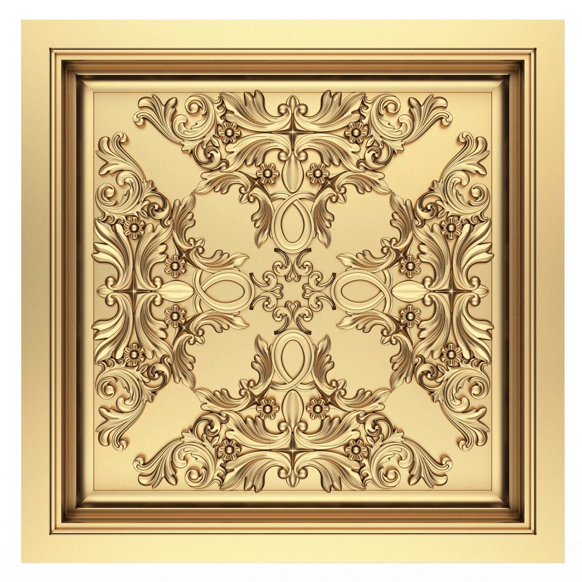 Collection of Ceiling Tiles 02 Low-poly 3D model_25