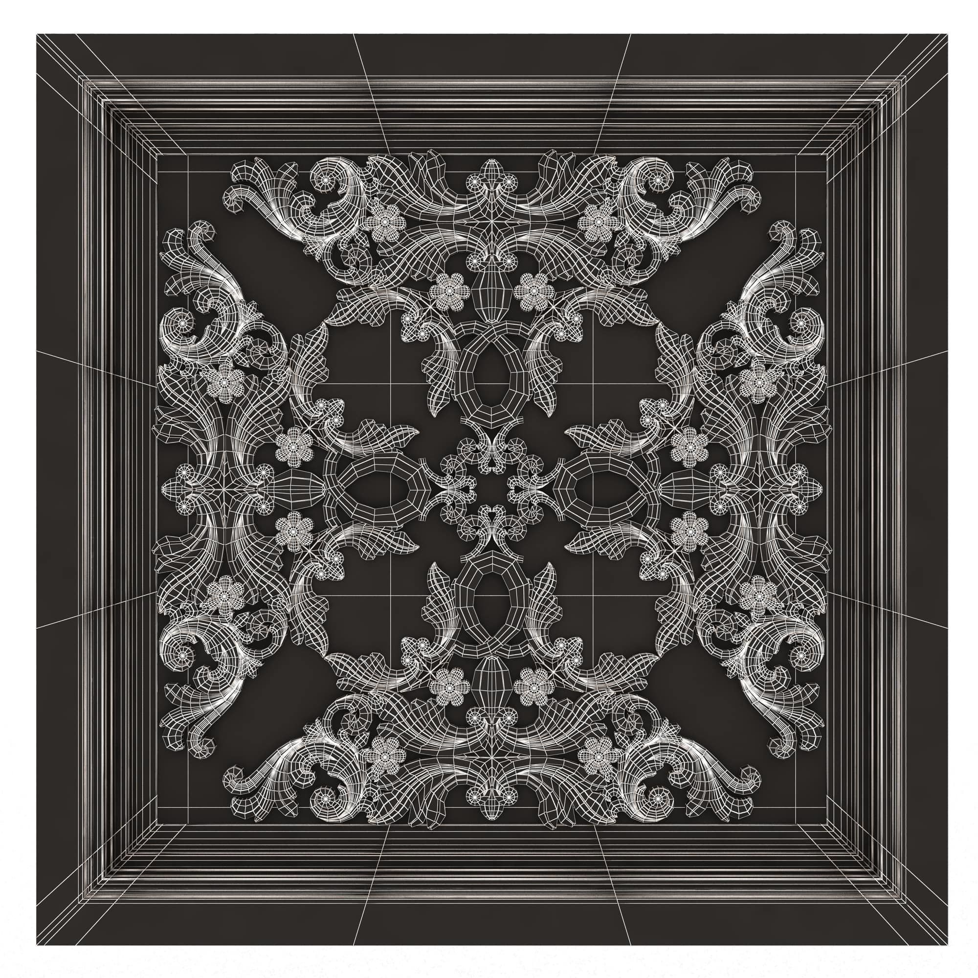 Collection of Ceiling Tiles 02 Low-poly 3D model_97