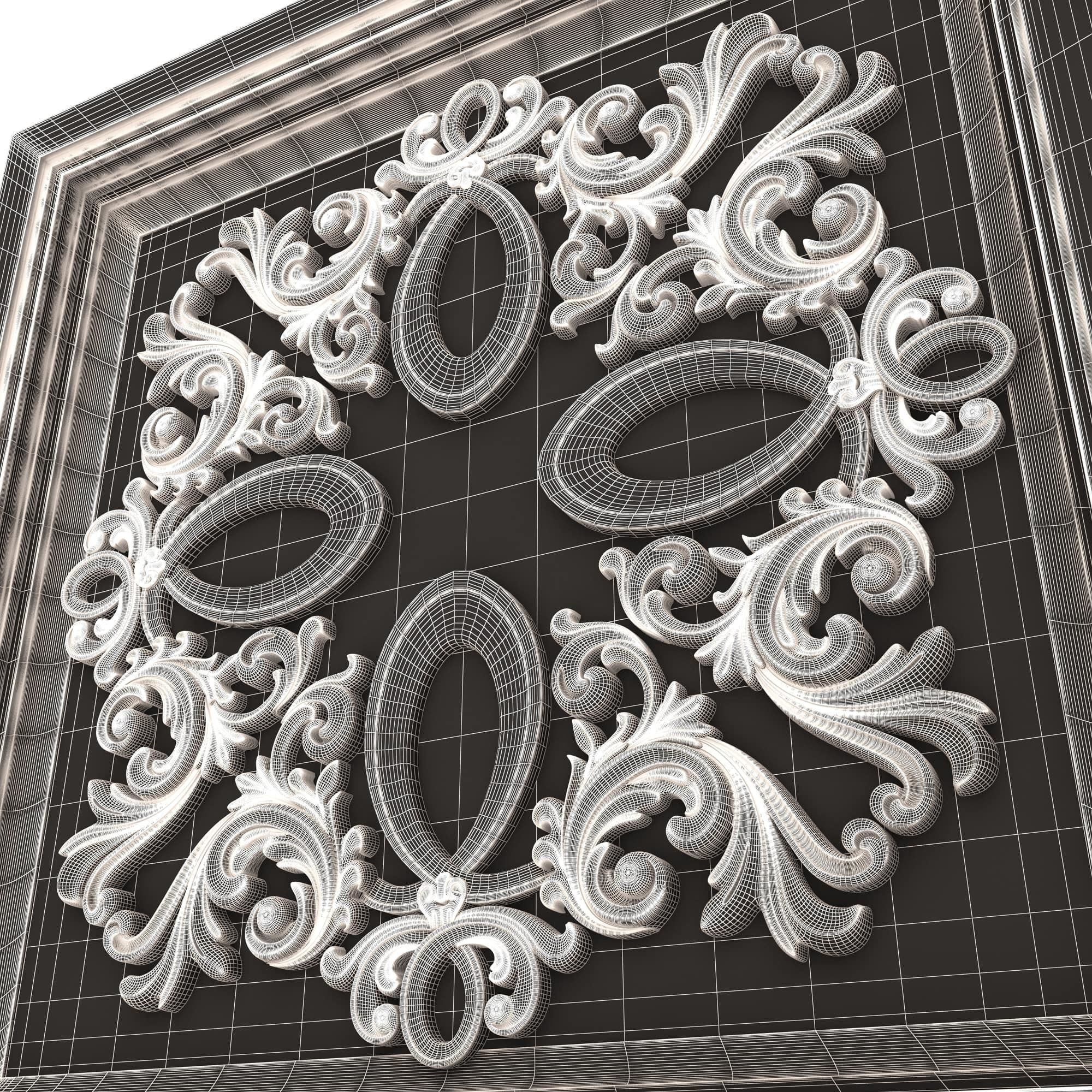 Collection of Ceiling Tiles 02 Low-poly 3D model_53