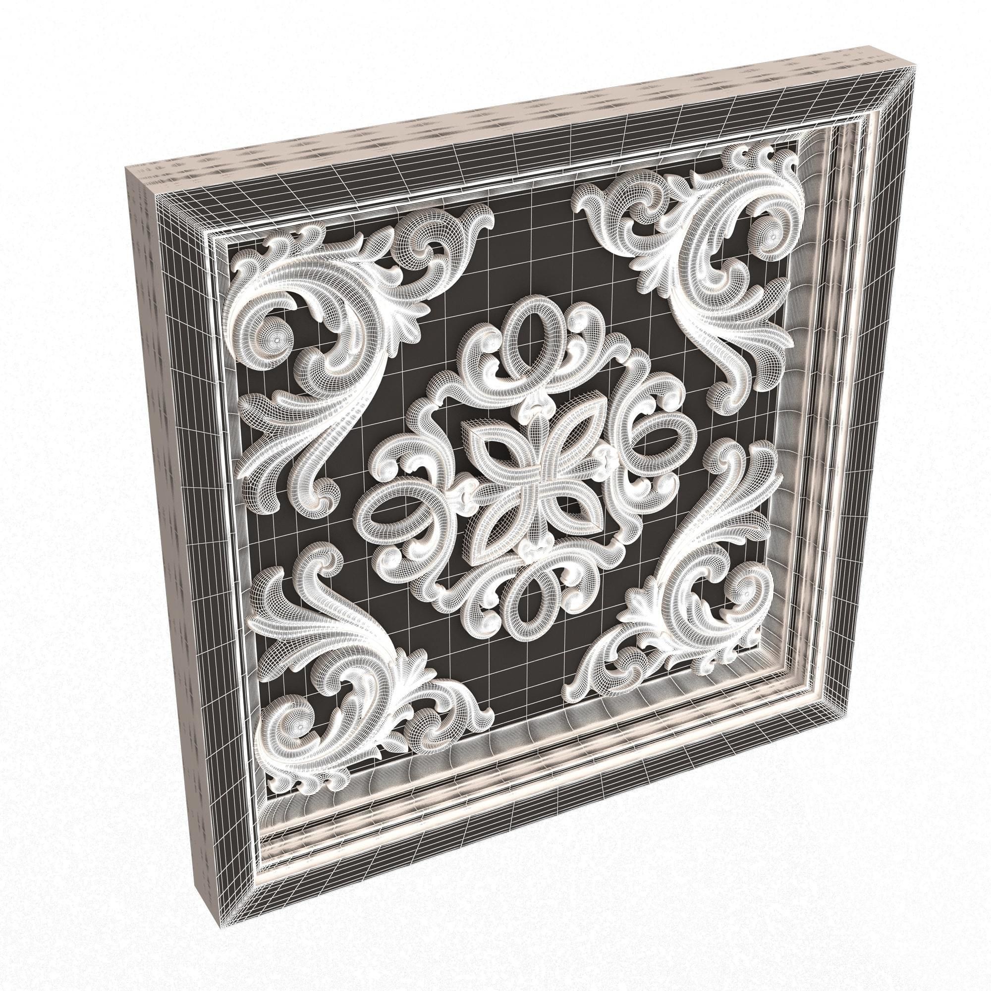 Collection of Ceiling Tiles 02 Low-poly 3D model_56