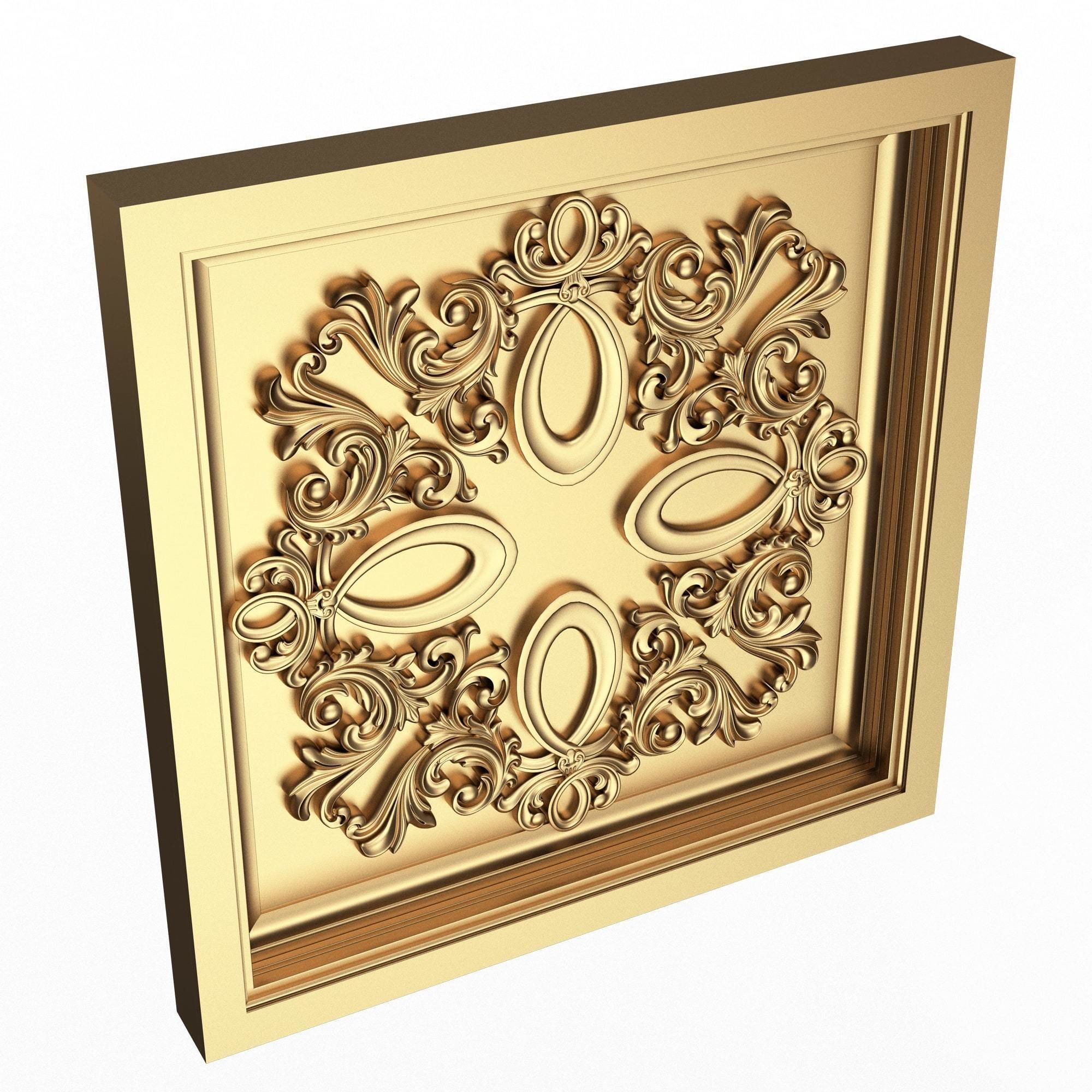 Collection of Ceiling Tiles 02 Low-poly 3D model_14