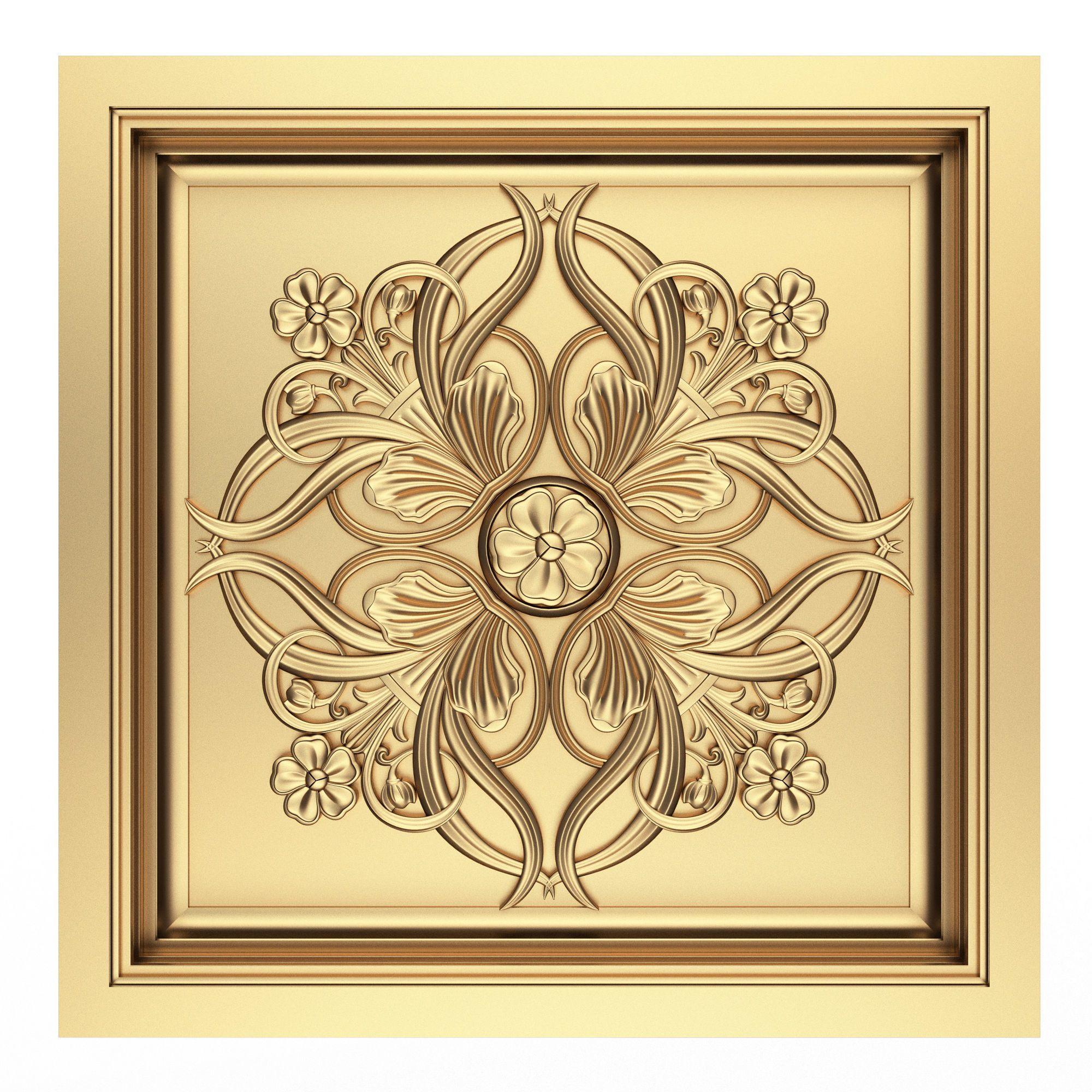 Collection of Ceiling Tiles 02 Low-poly 3D model_7