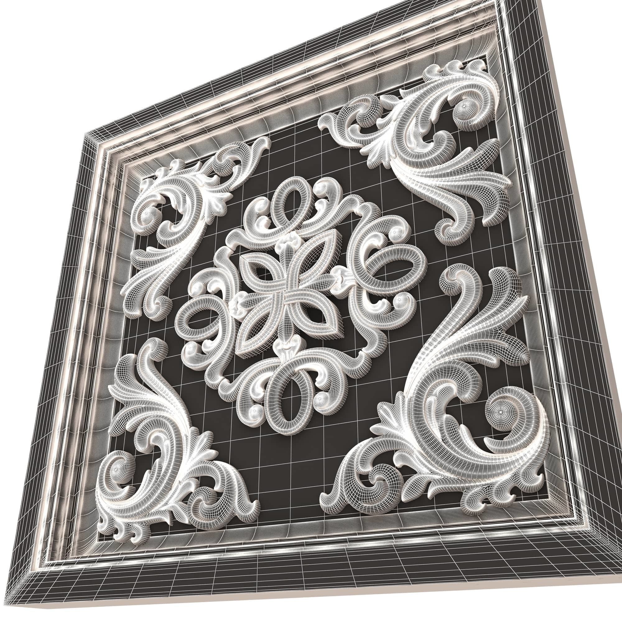 Collection of Ceiling Tiles 02 Low-poly 3D model_59