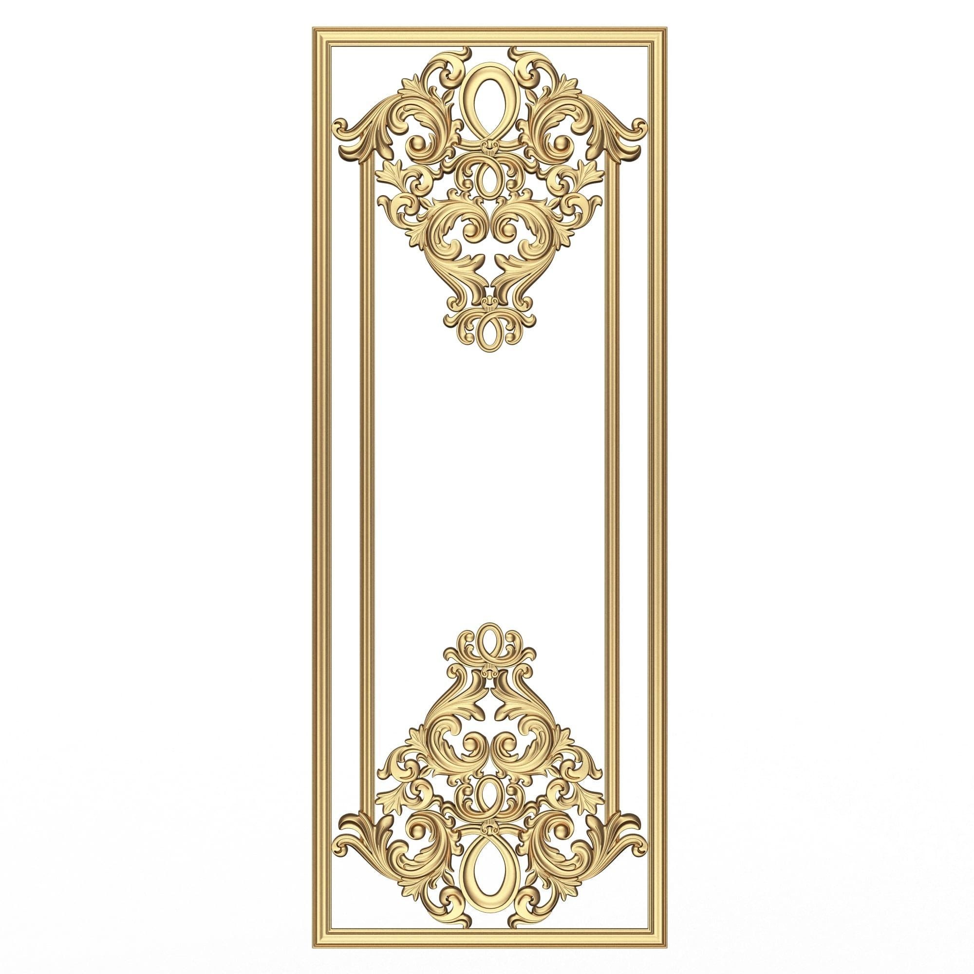 Collection of Boiserie Decoration Panels 02 Low-poly 3D model_25