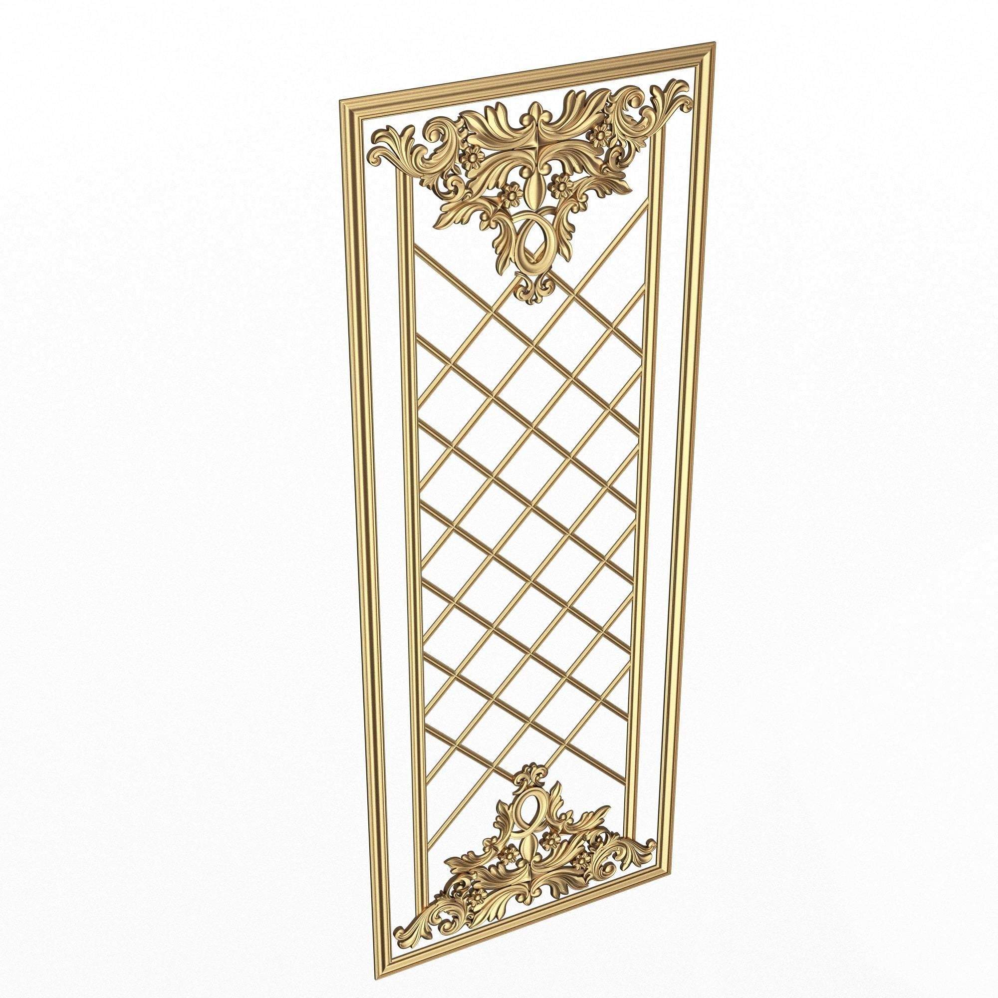 Collection of Boiserie Decoration Panels 02 Low-poly 3D model_44