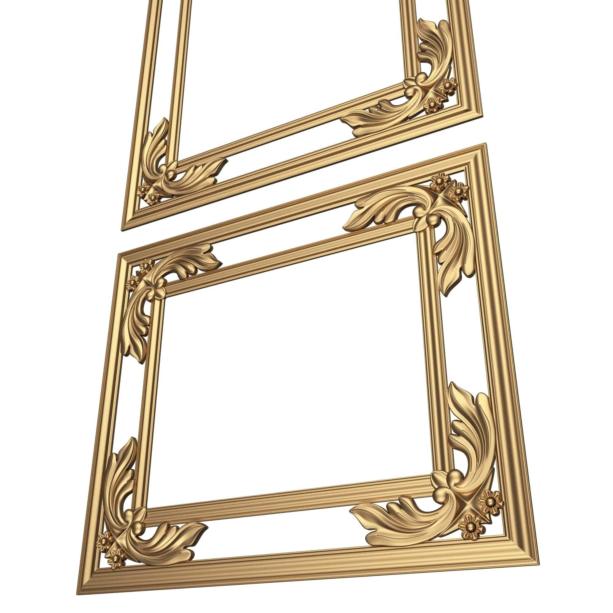 Collection of Boiserie Decoration Panels 02 Low-poly 3D model_41