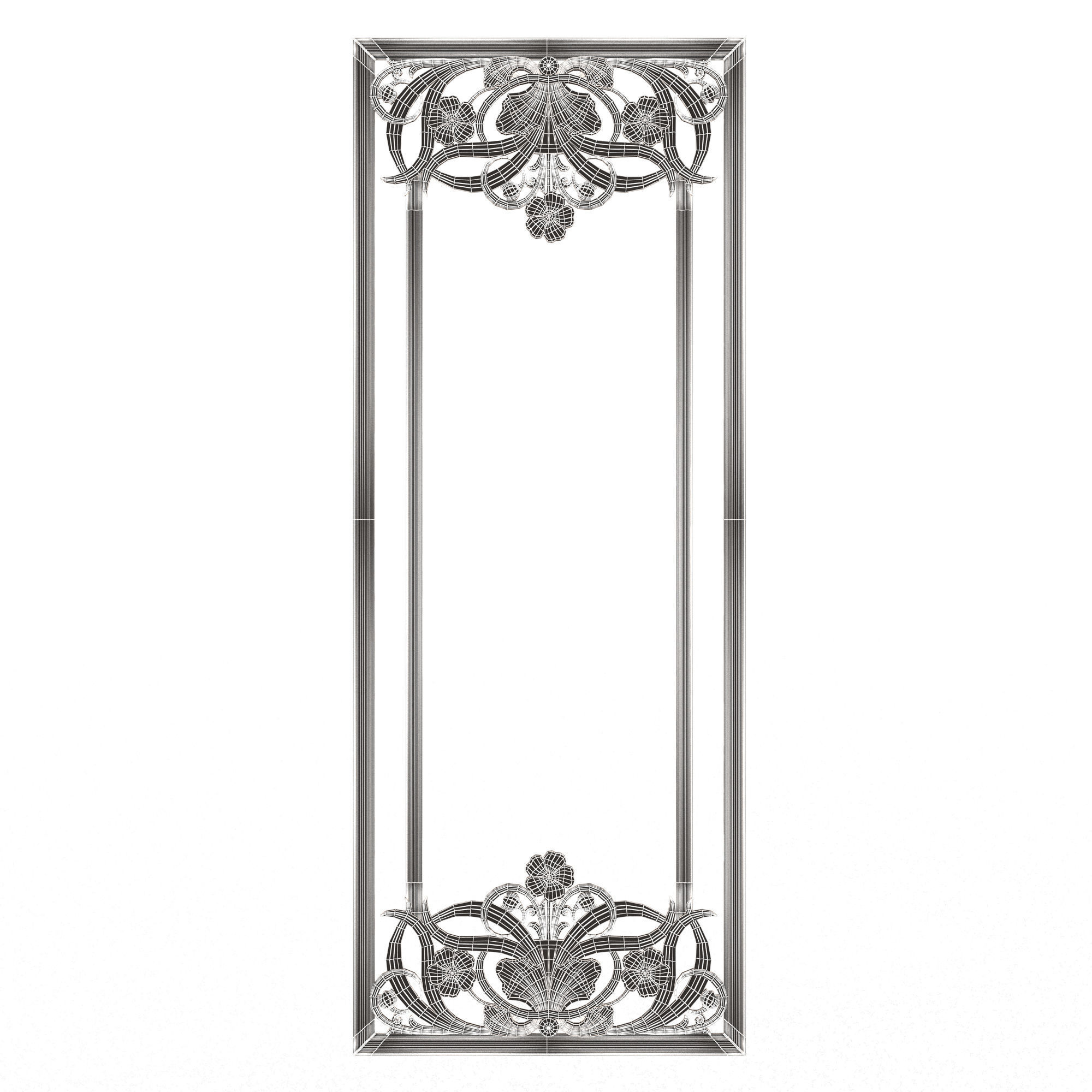 Collection of Boiserie Decoration Panels 02 Low-poly 3D model_78