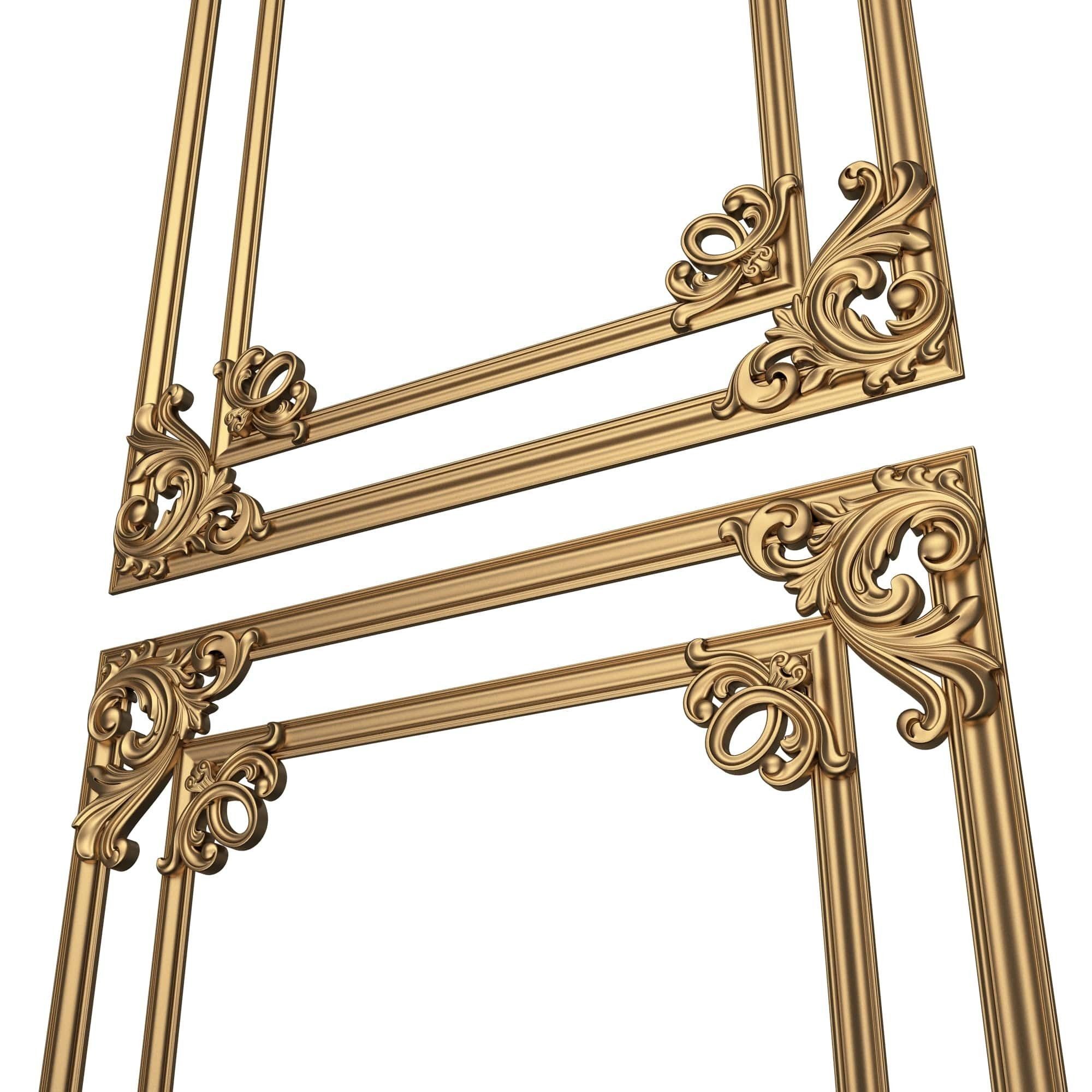 Collection of Boiserie Decoration Panels 02 Low-poly 3D model_23