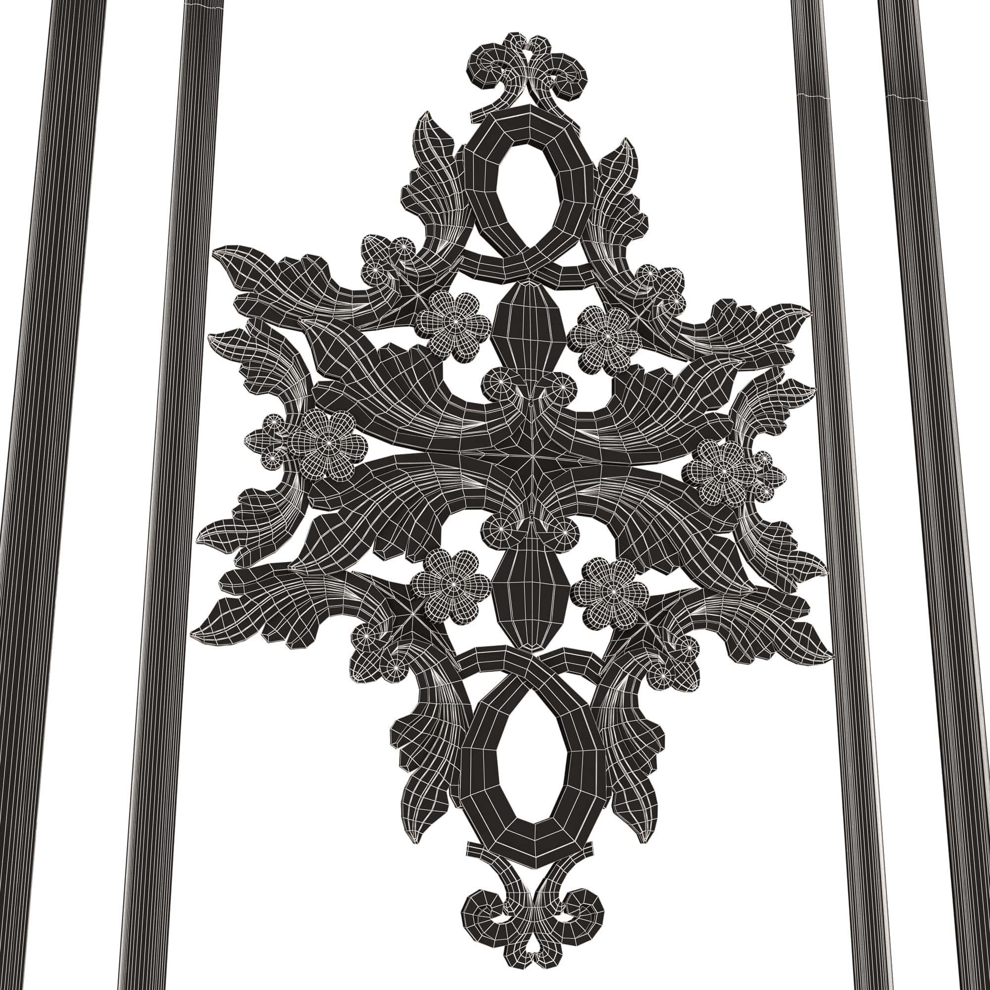 Collection of Boiserie Decoration Panels 02 Low-poly 3D model_130