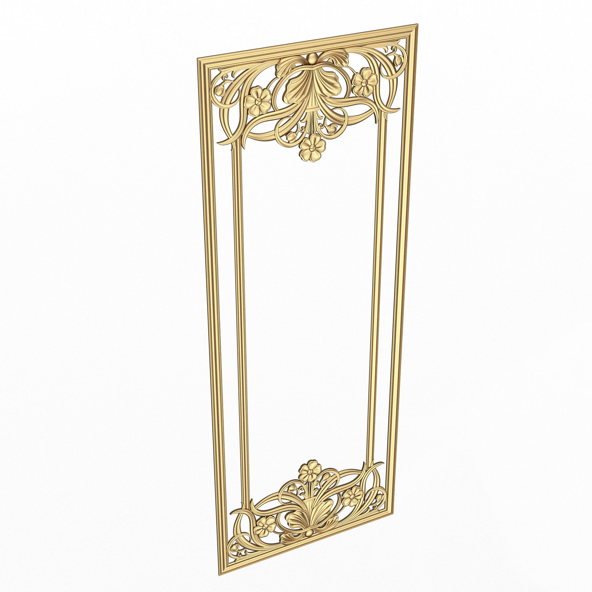 Collection of Boiserie Decoration Panels 02 Low-poly 3D model_8