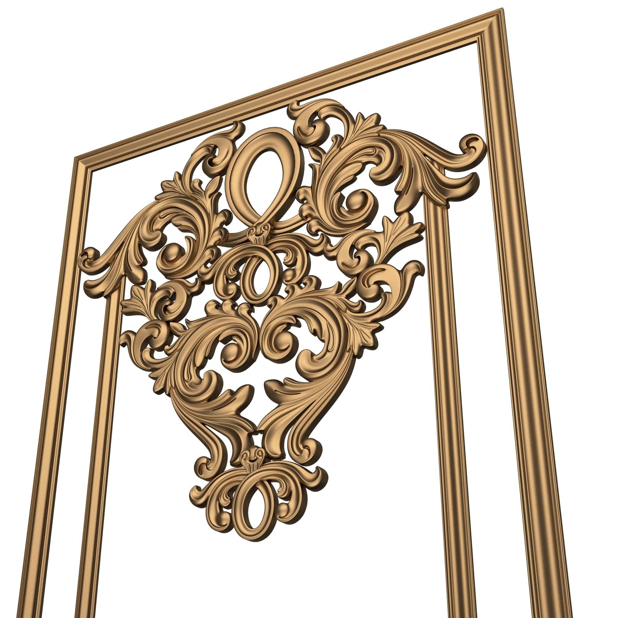 Collection of Boiserie Decoration Panels 02 Low-poly 3D model_29