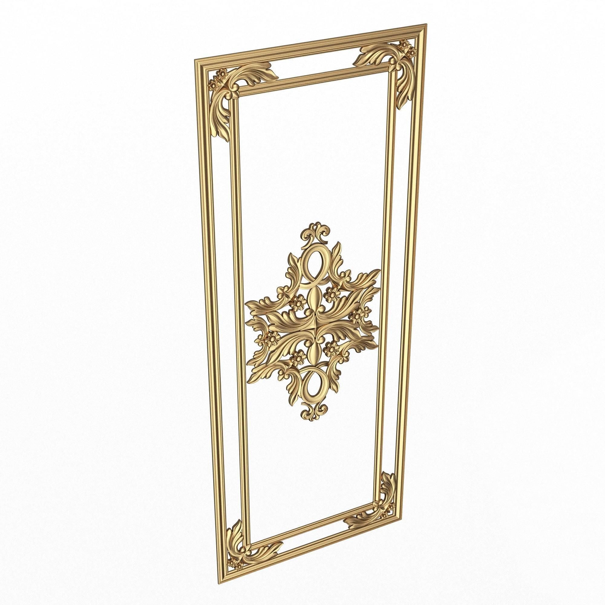 Collection of Boiserie Decoration Panels 02 Low-poly 3D model_56