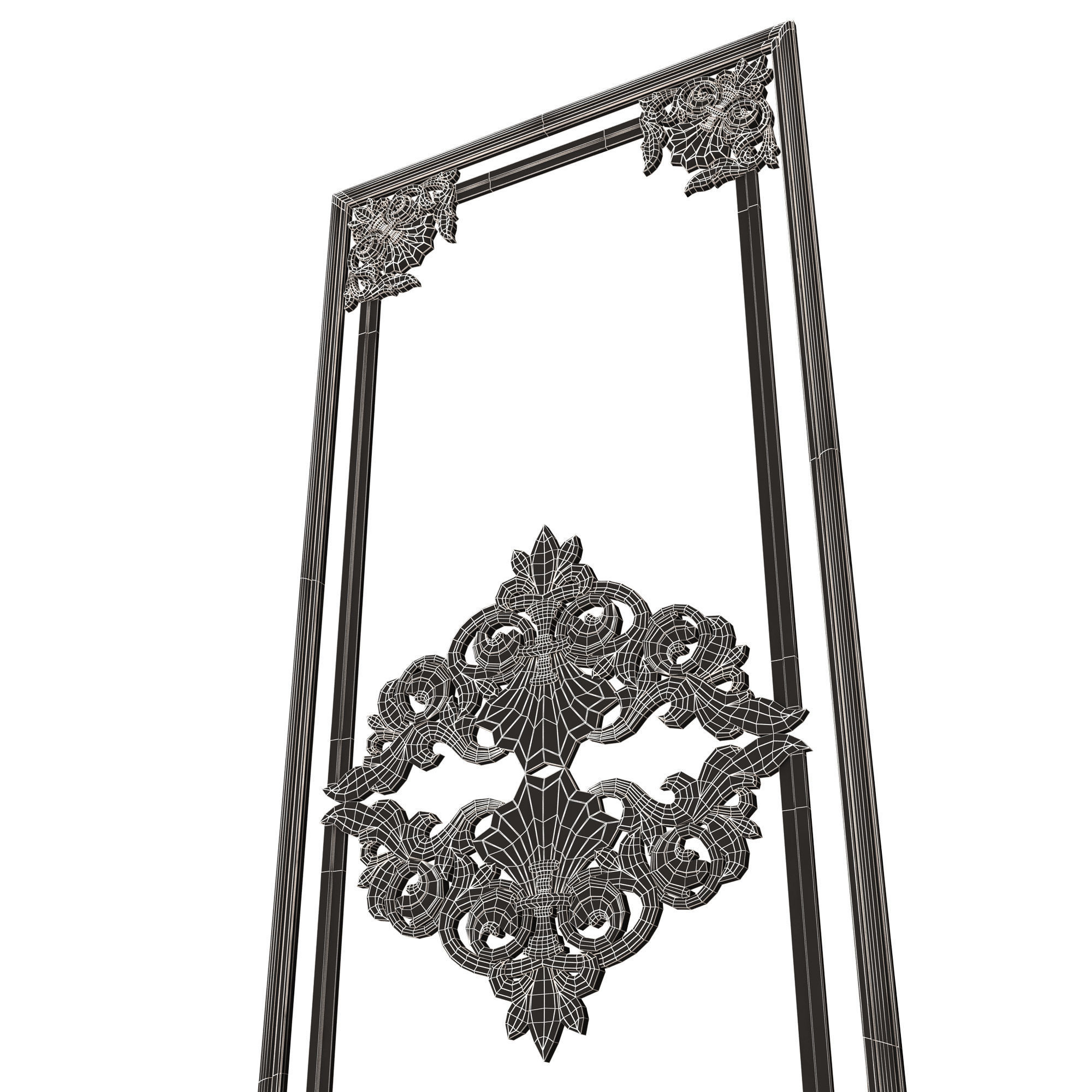 Collection of Boiserie Decoration Panels 02 Low-poly 3D model_142