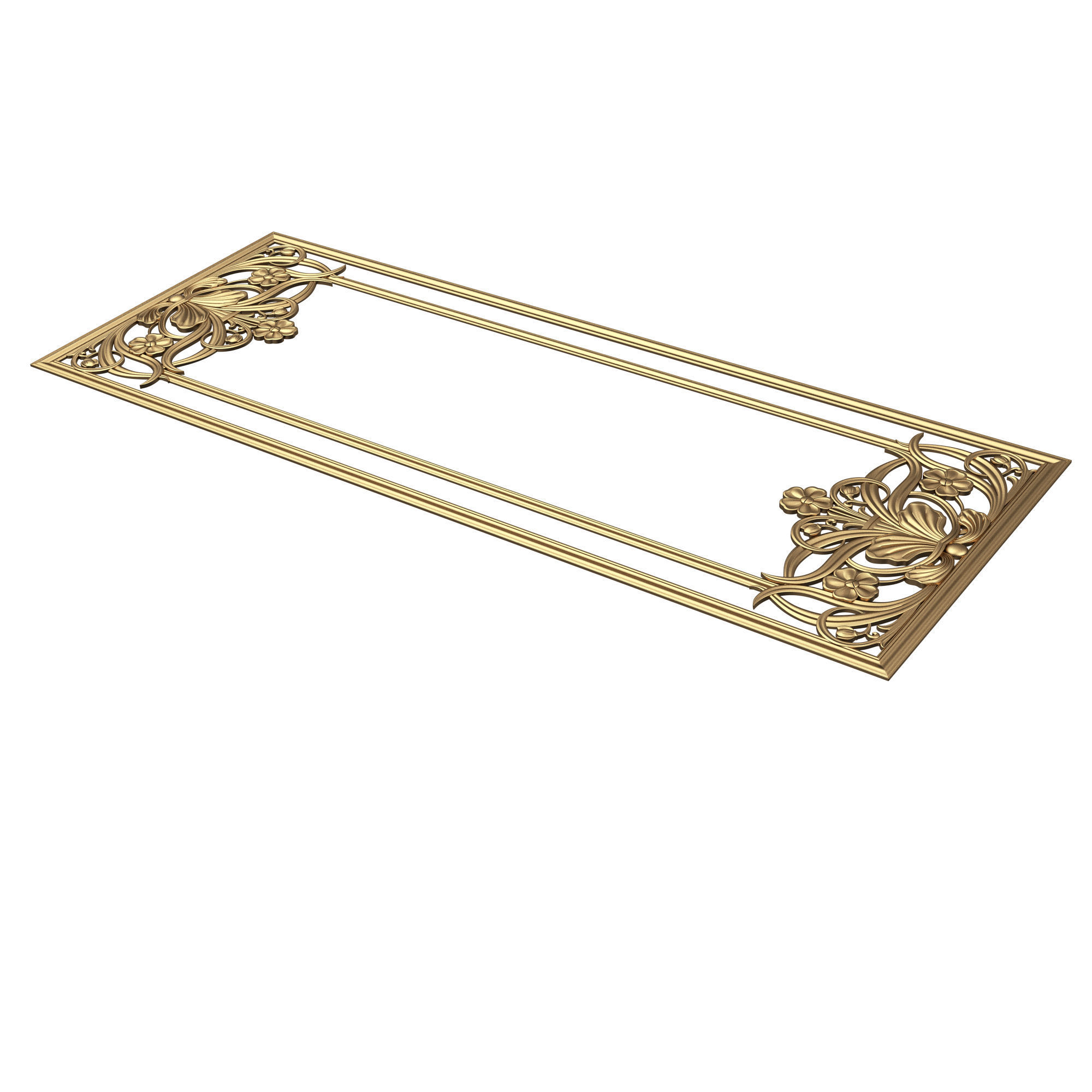 Collection of Boiserie Decoration Panels 02 Low-poly 3D model_12