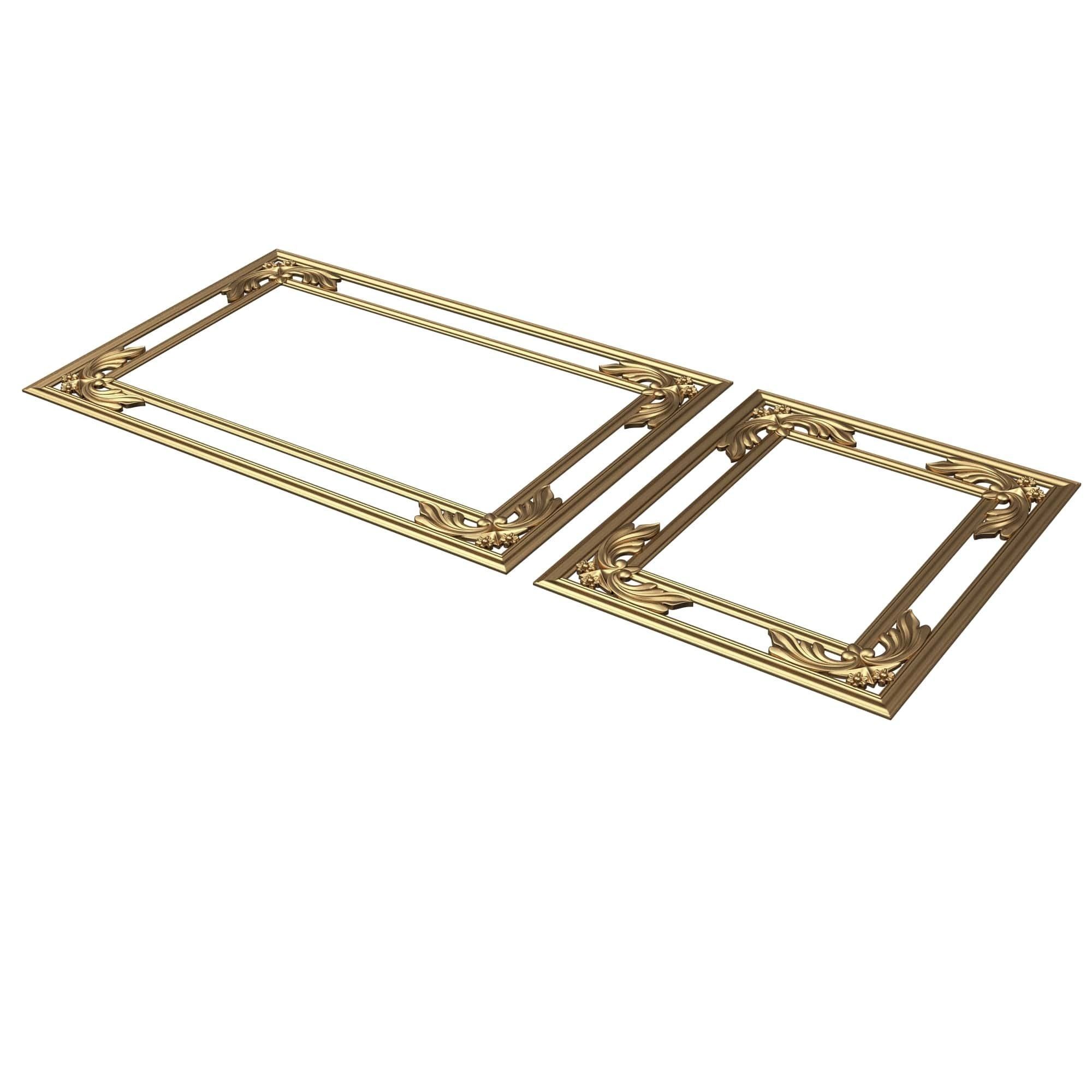 Collection of Boiserie Decoration Panels 02 Low-poly 3D model_42