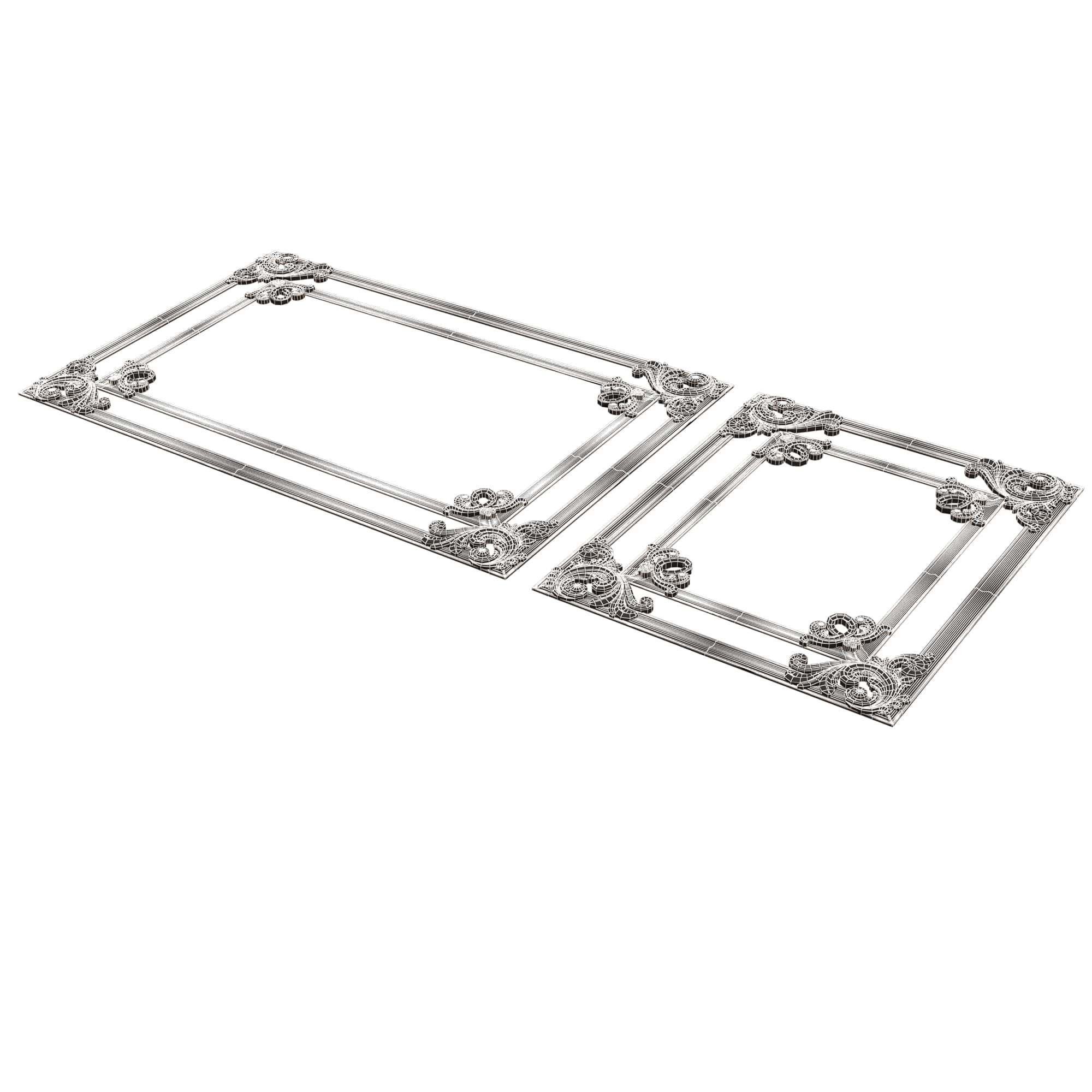 Collection of Boiserie Decoration Panels 02 Low-poly 3D model_95