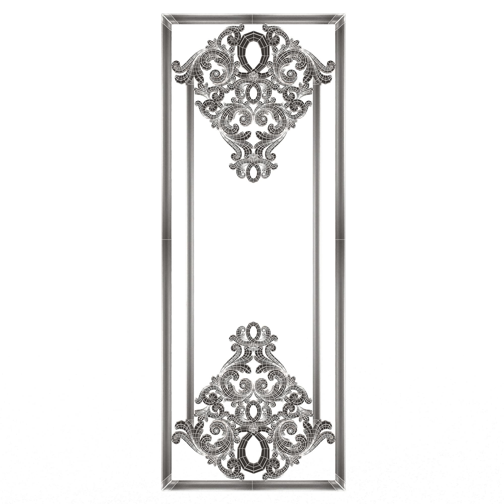 Collection of Boiserie Decoration Panels 02 Low-poly 3D model_96